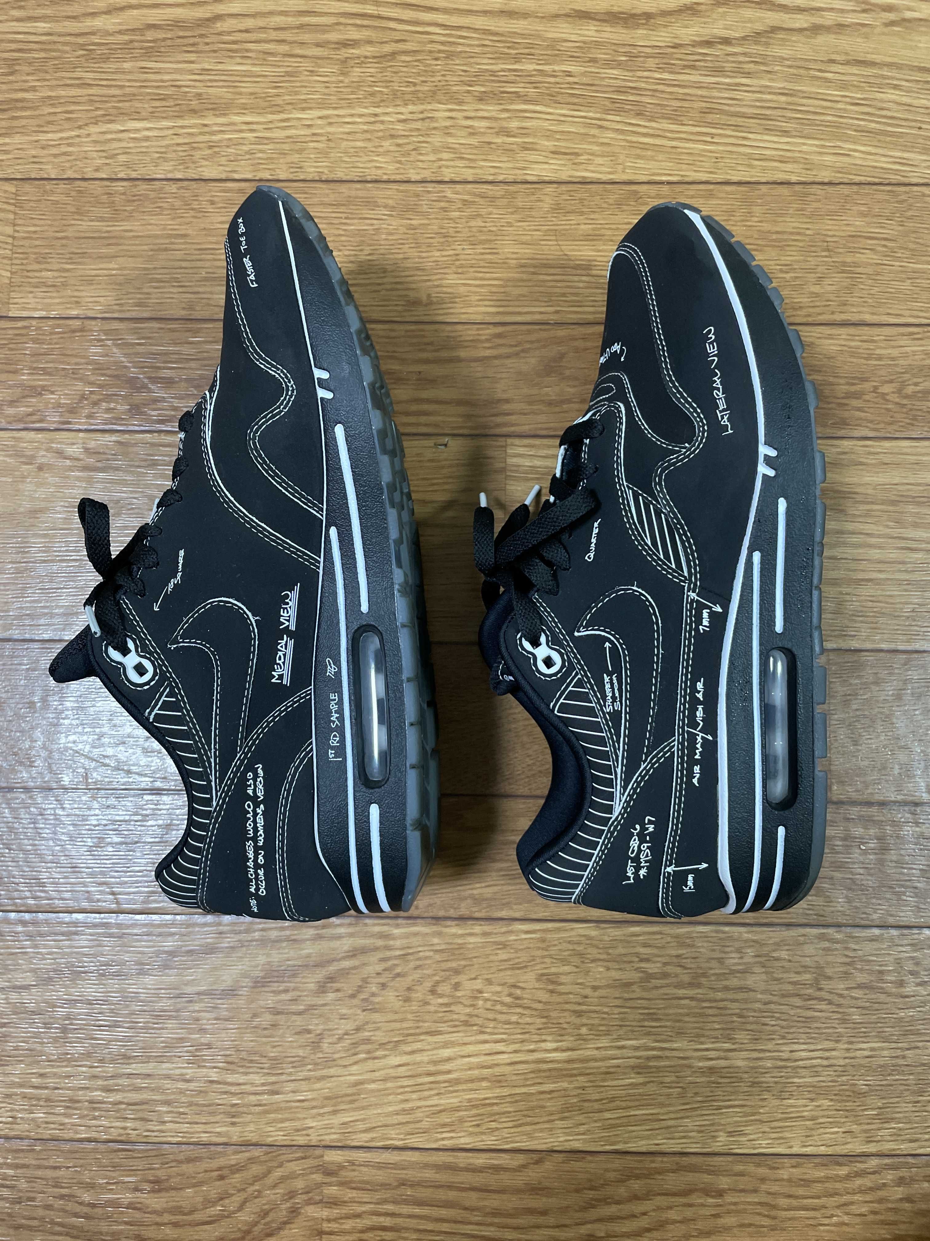 NIKE AIR MAX 1 TINKER SCHEMATIC BLACK