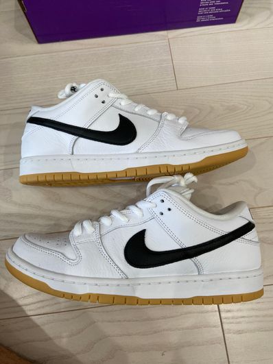 Nike SB Dunk Low Pro "White/Black-White-Gum Light Brown"
