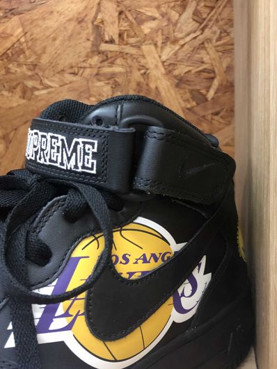 Supreme × NBA × Nike Air Force 1 Mid '07 "Black"