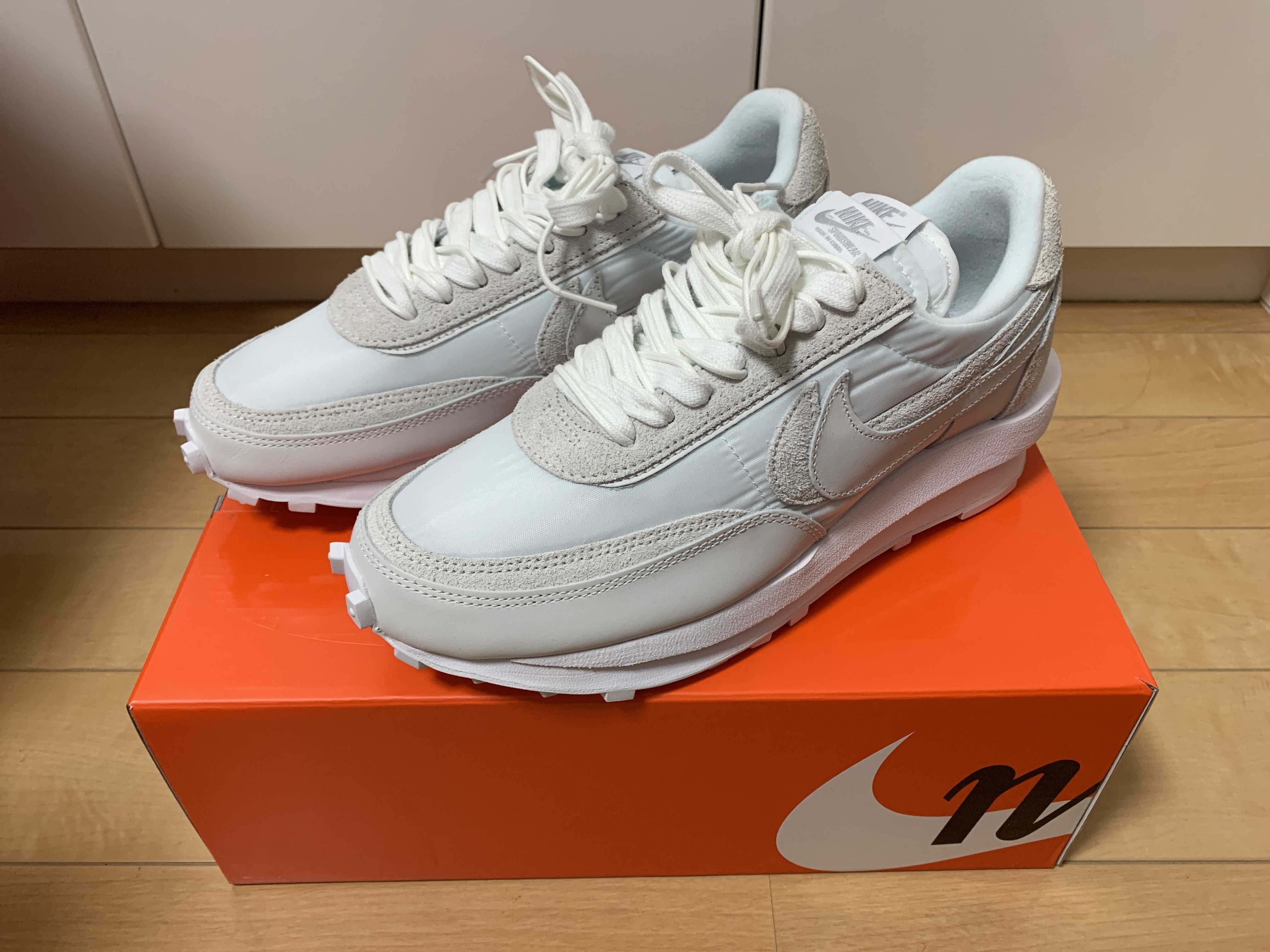 sacai × Nike LDV Waffle "Triple White"