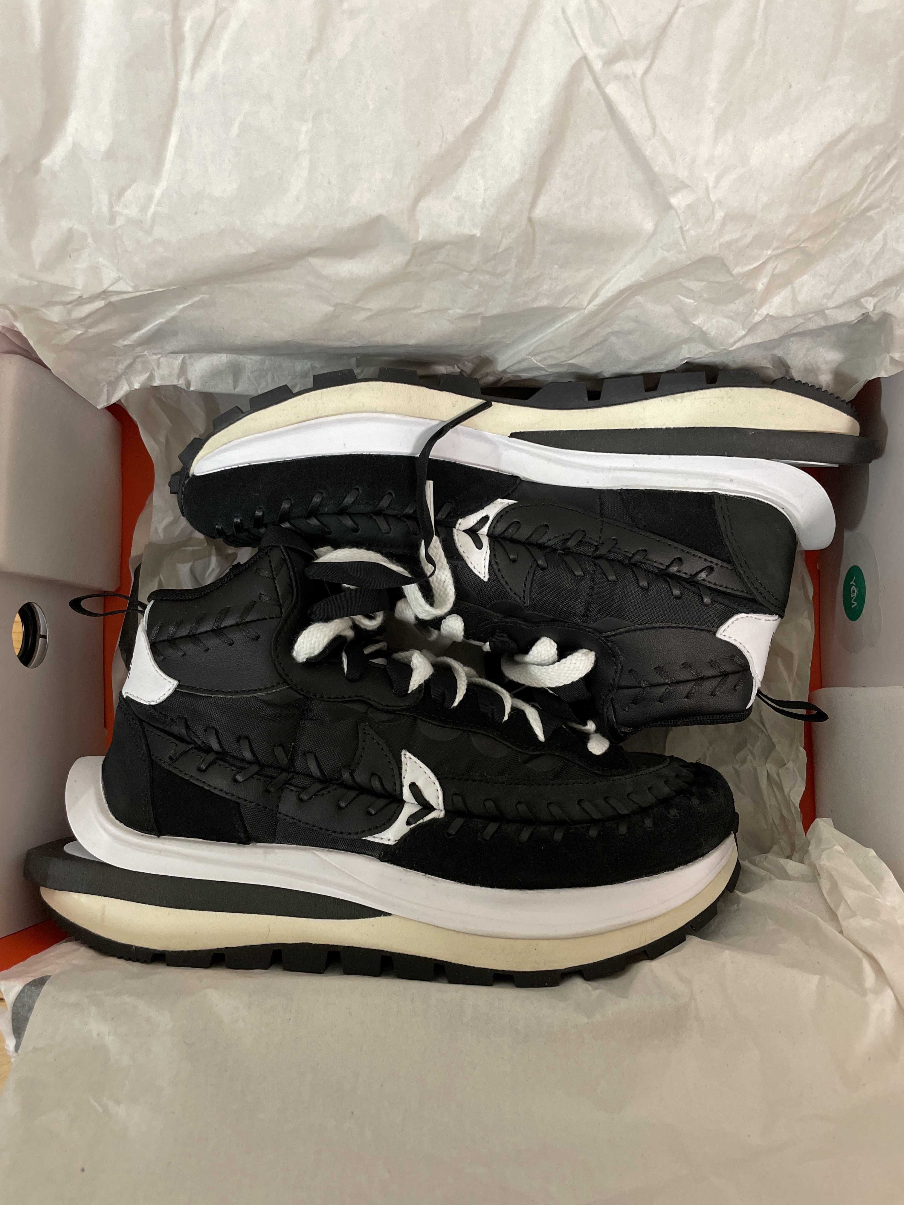 Jean-Paul Gaultier × sacai × Nike Vapor Waffle "Black/Black-White"