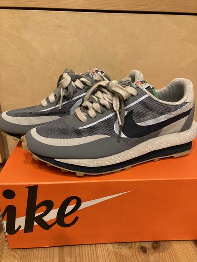 CLOT × Sacai × Nike LD Waffle "Grey Obsidian/Cool Grey"