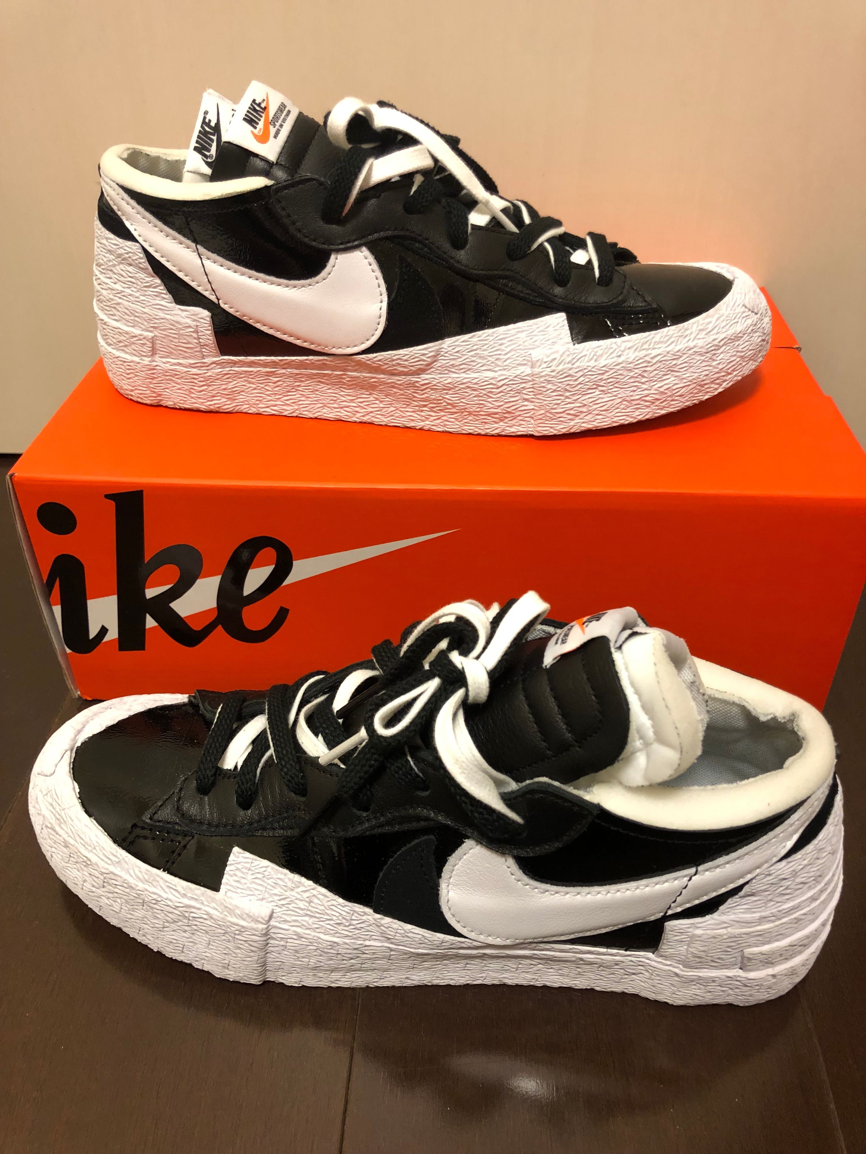 sacai × Nike Blazer Low "Black Patent Leather"