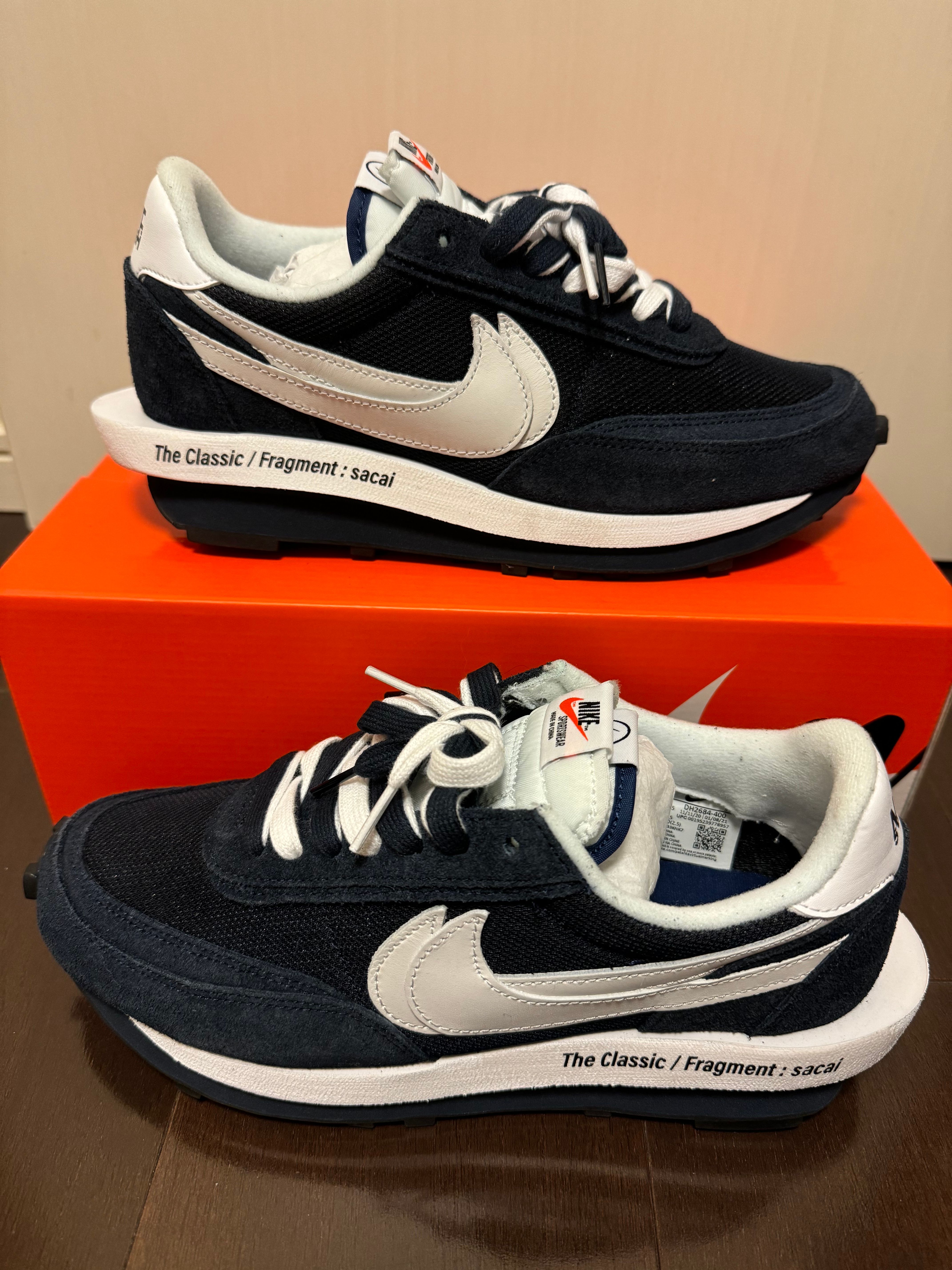 Fragment × sacai × Nike LD Waffle "Blackended Blue"