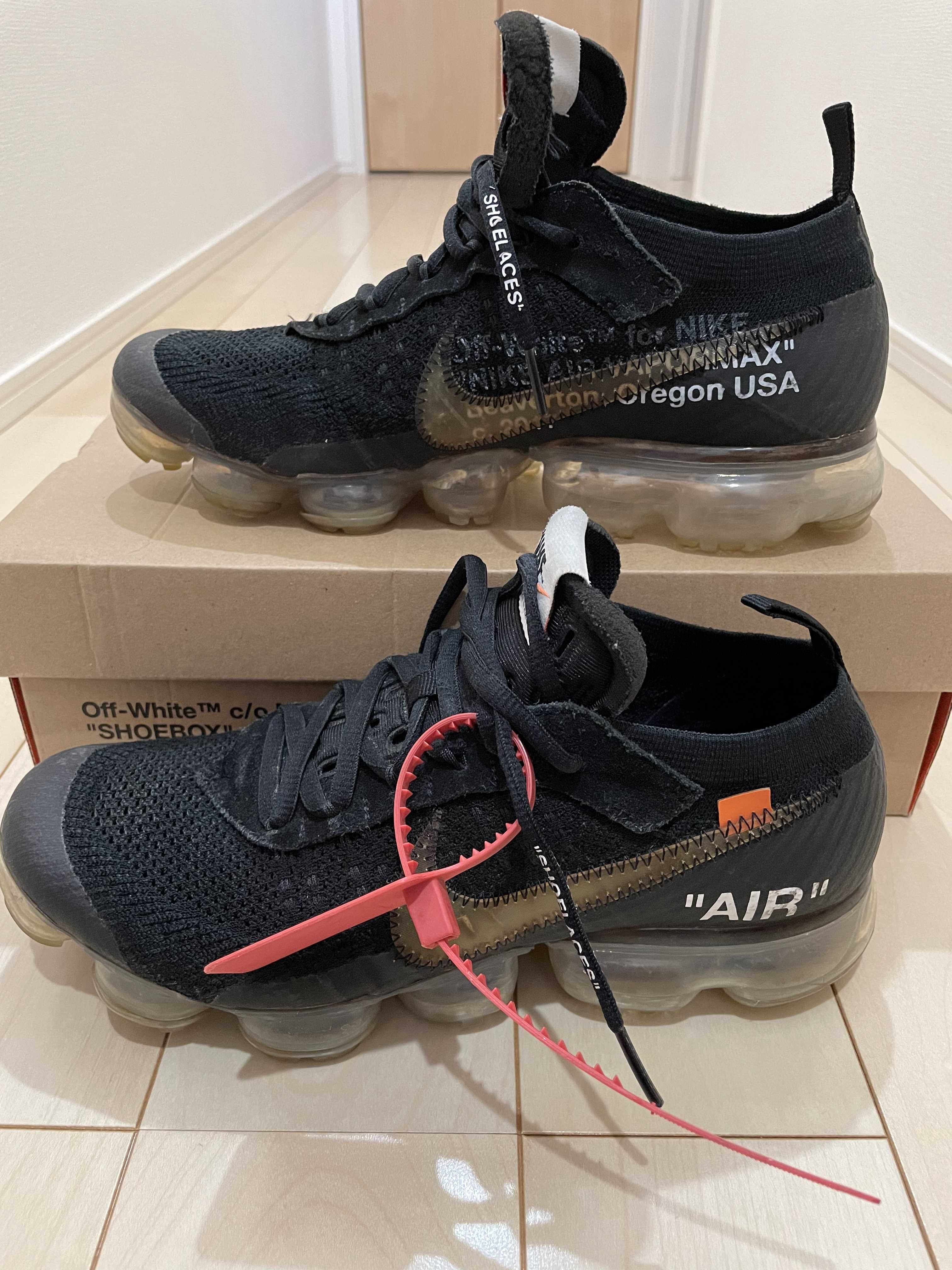 Off-White × Nike Air Vapormax "Black/Total Orange/Clear"