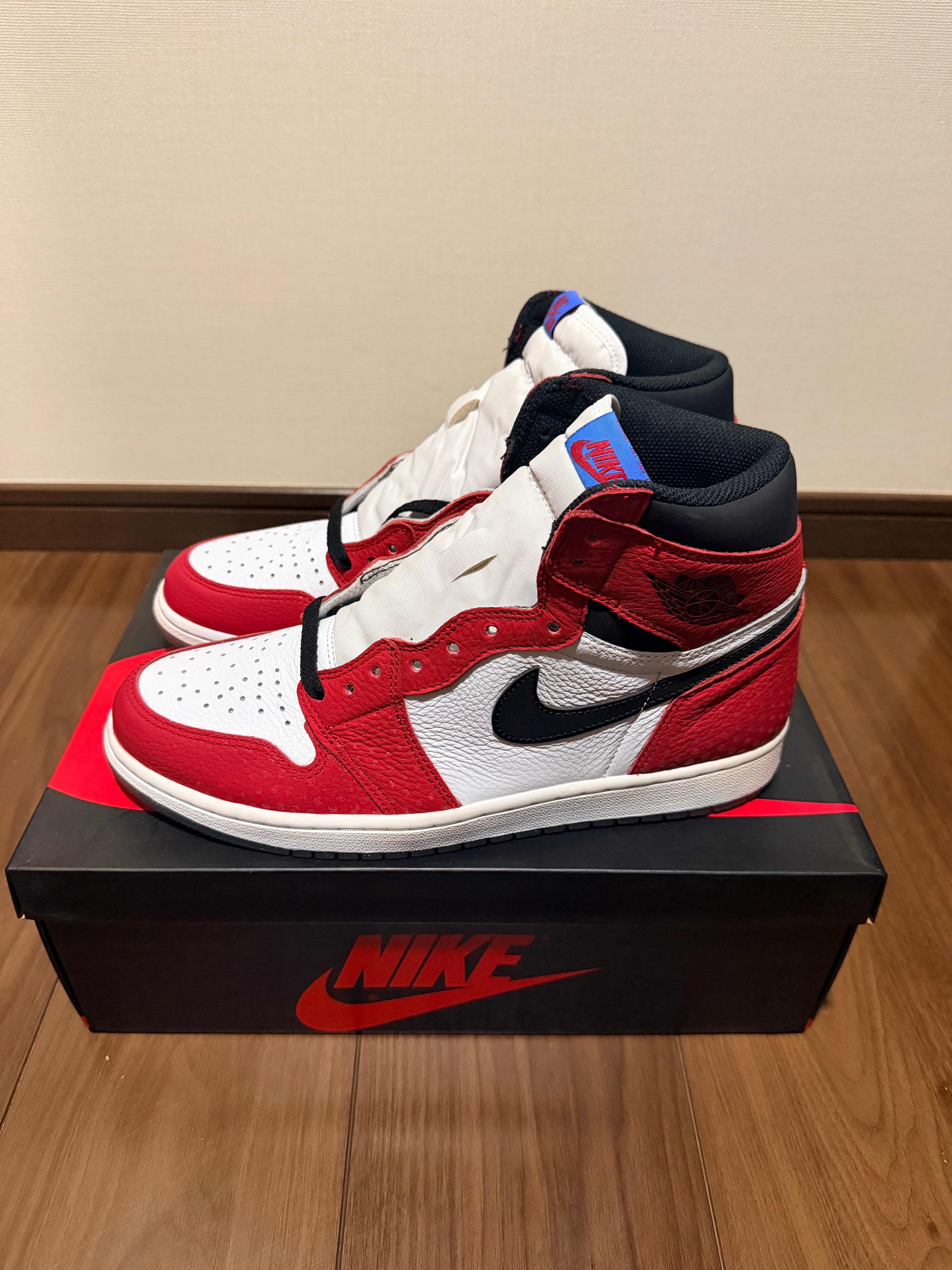 Spiderman × Nike Air Jordan 1 Origin Story "Gym Red/White/Photo Blue/Black"