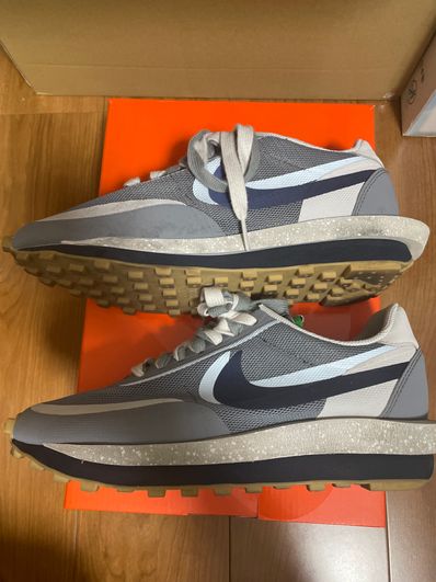 CLOT × Sacai × Nike LD Waffle "Grey Obsidian/Cool Grey"