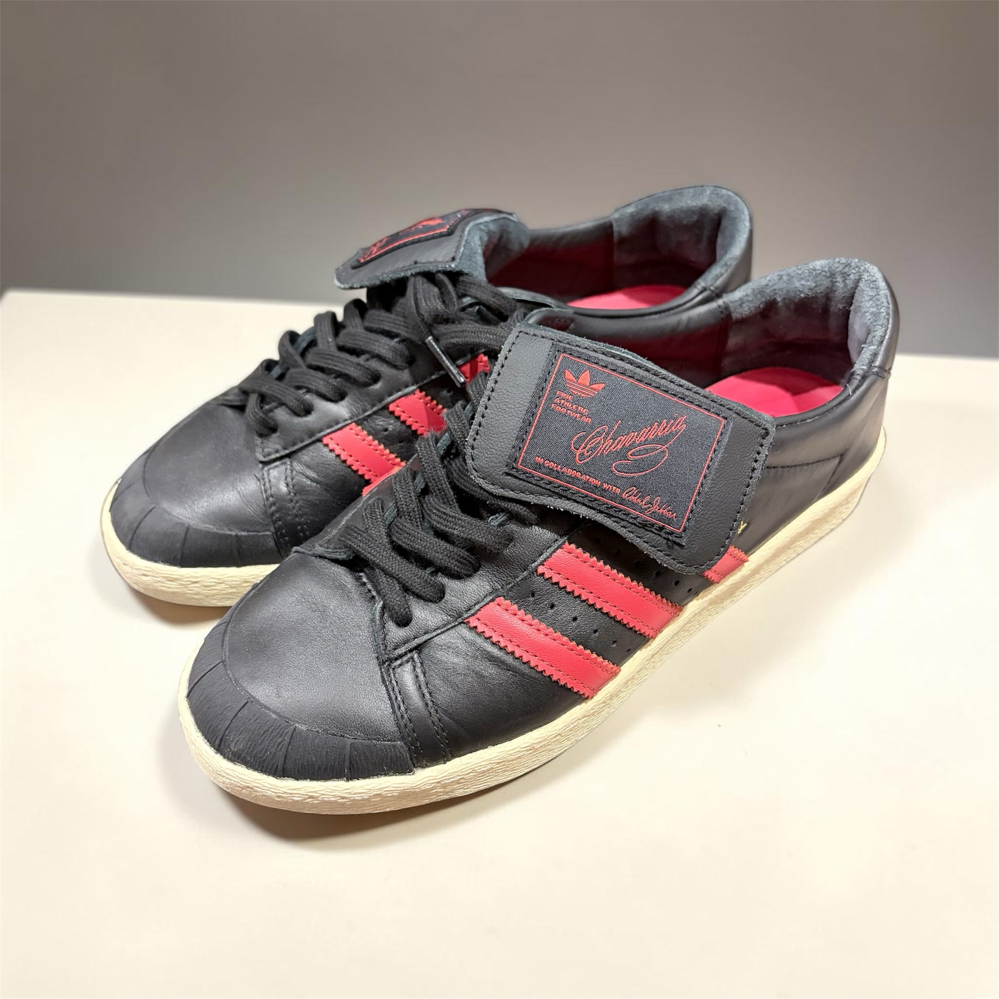 Willy Chavarria × adidas Jabbar Low "Core Black/Core Black/Red"