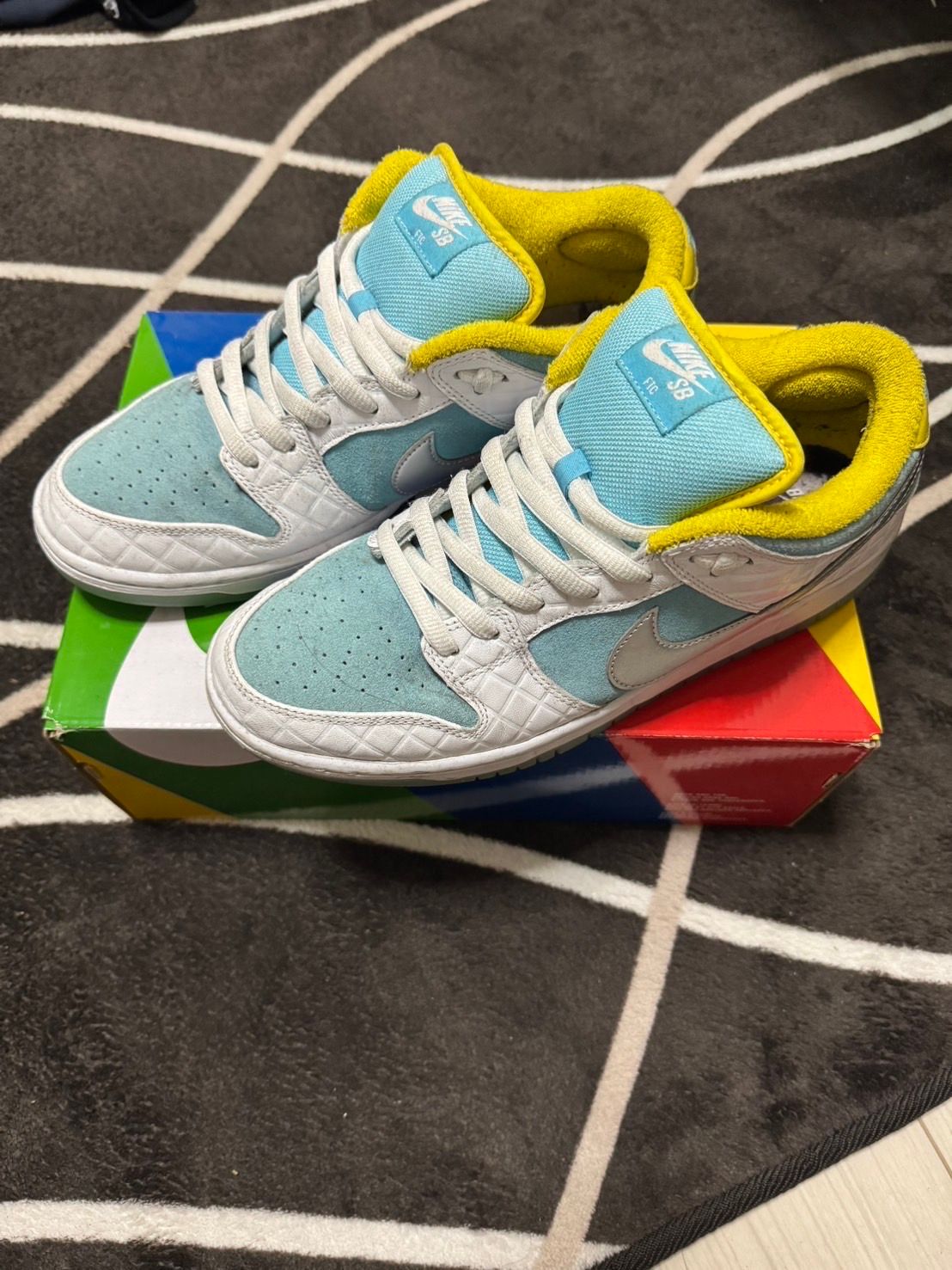 FTC × Nike SB Dunk Low "White/Blue"