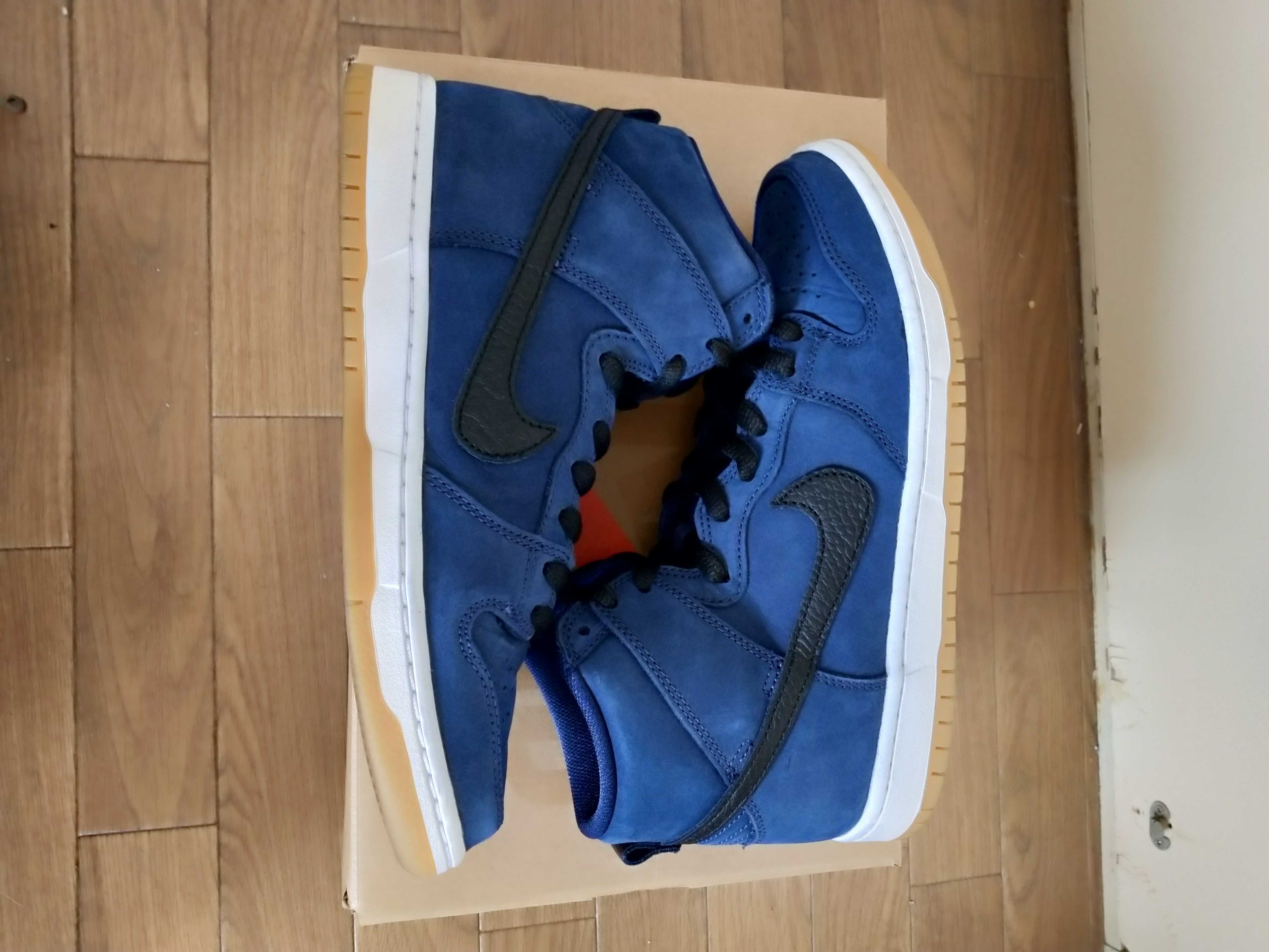 Nike SB Dunk High Orange Label "Obsidian/Black Light Gum Brown"