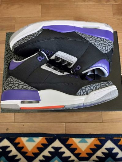 Nike Air Jordan 3 Retro "Black/Court Purple"