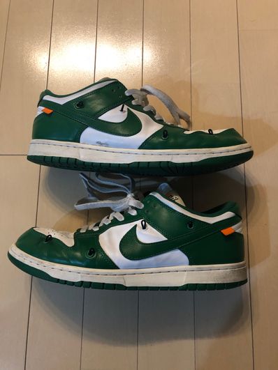 Off-White × Nike Dunk Low "White/Pine Green"