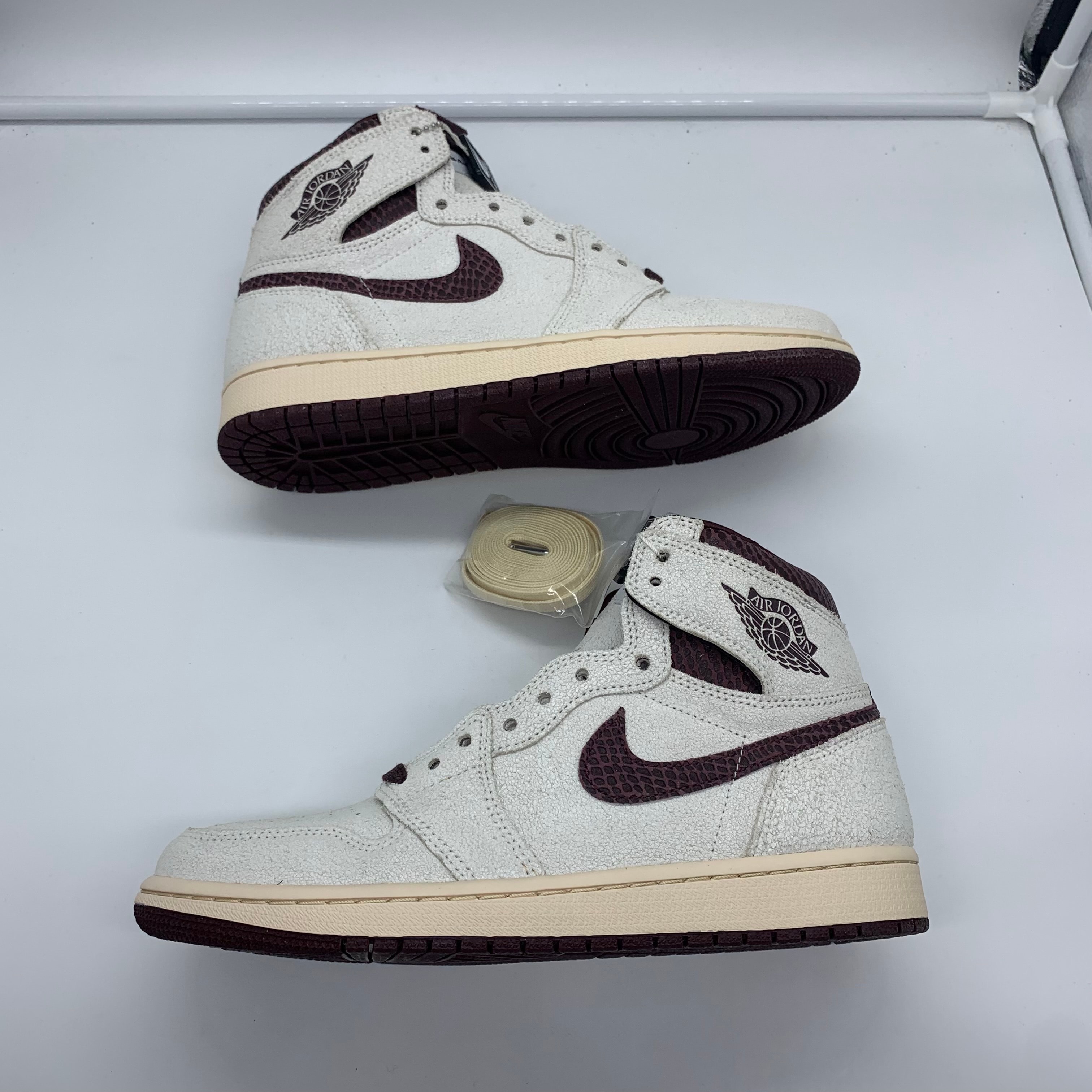 A Ma Maniere × Nike Air Jordan 1 Retro High OG "Sail and Burgundy"
