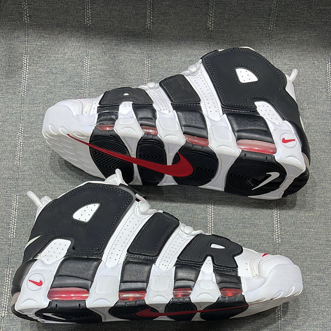 NIKE AIR MORE UPTEMPO "WHITE/BLACK/UNIVERSITY RED"(2020)