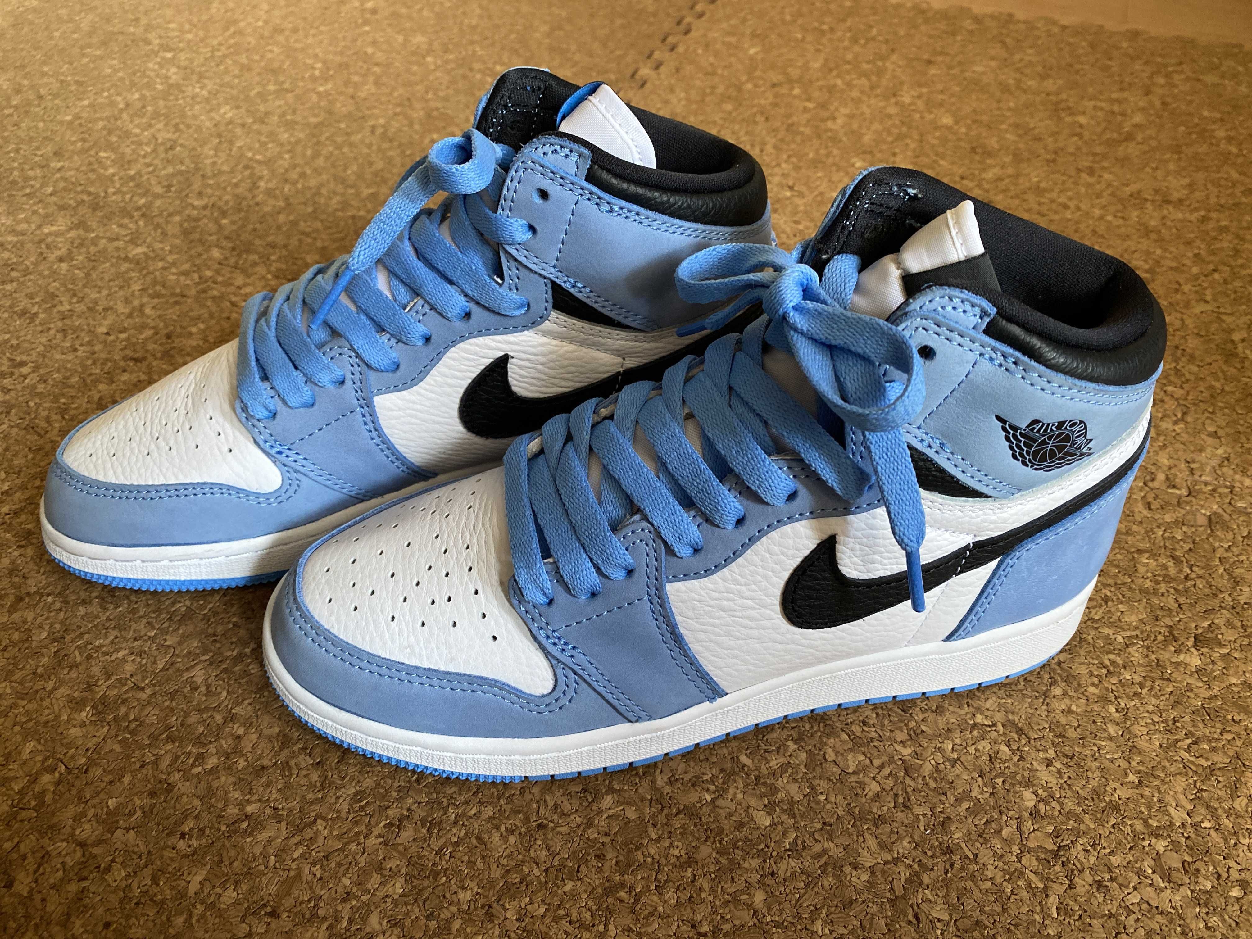 Nike GS Air Jordan 1 High "White/University Blue/Black"   