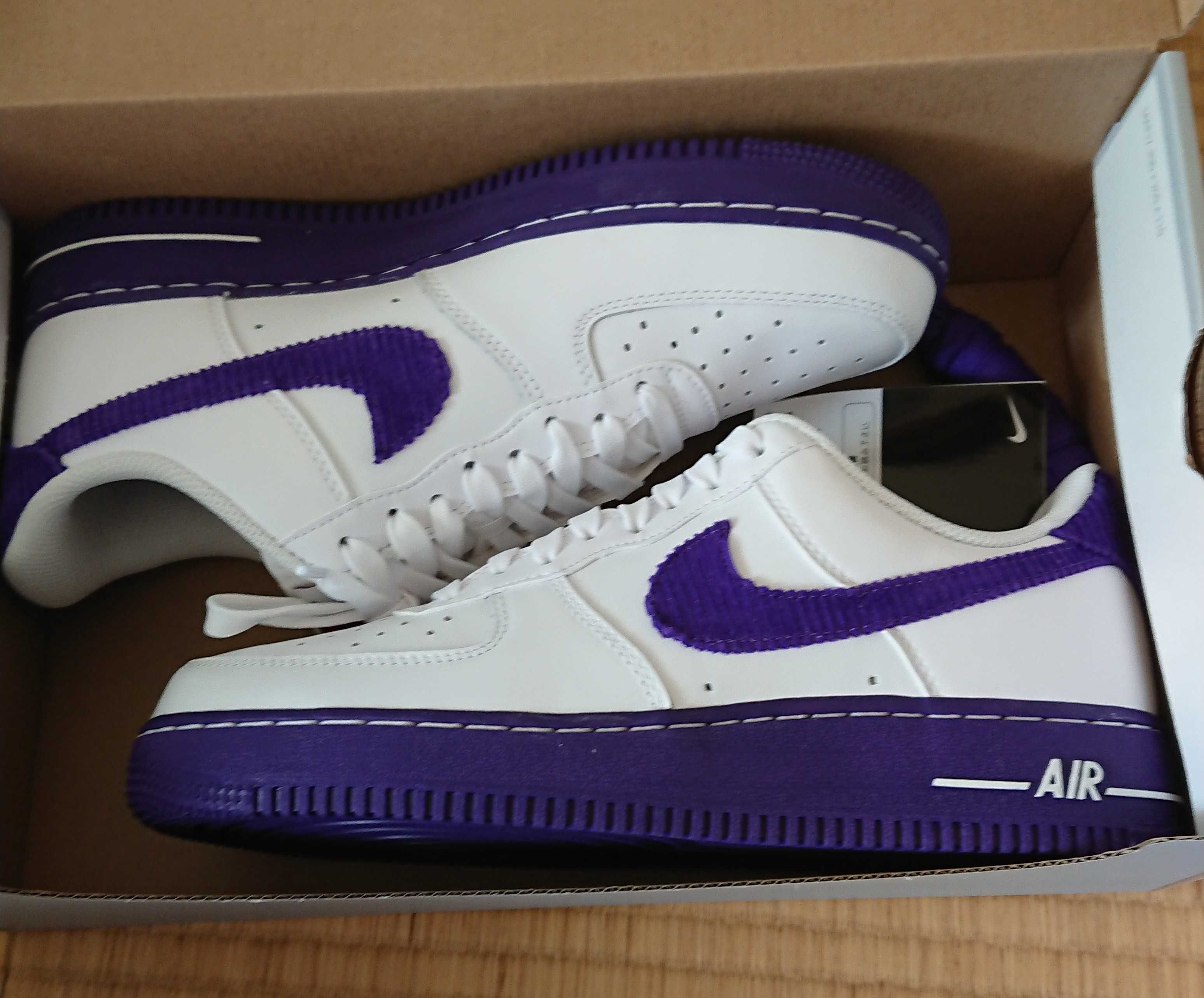 Nike Air Force 1 Low '07 EMB "White and Court Purple"