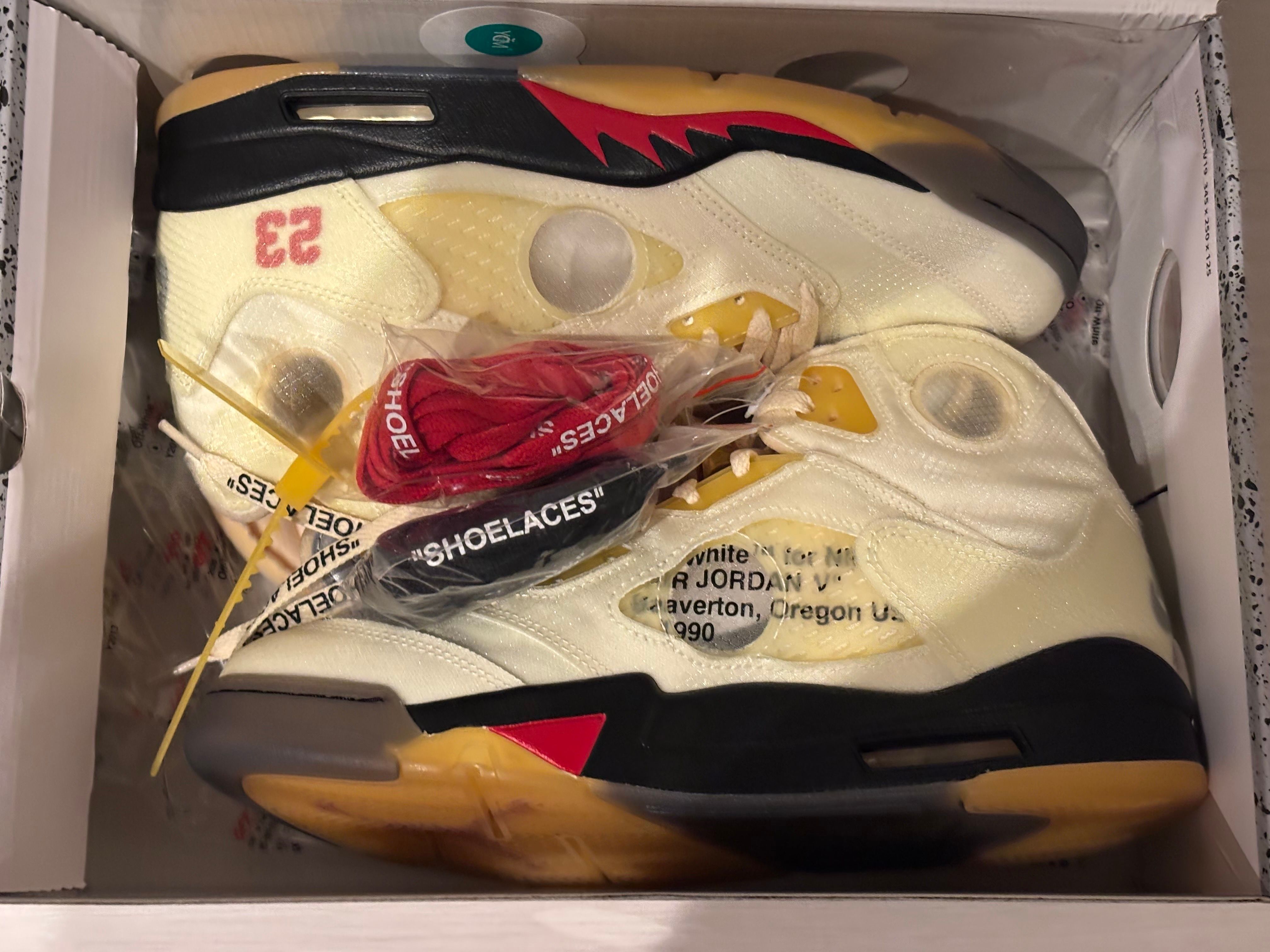 Off-White × Nike Air Jordan 5 "Sail"  