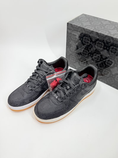 fragment design × CLOT × Nike Air Force 1 Low "Black"