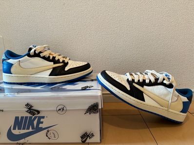 Travis Scott × fragment design × Nike Air Jordan 1 Low OG SP "Military Blue"