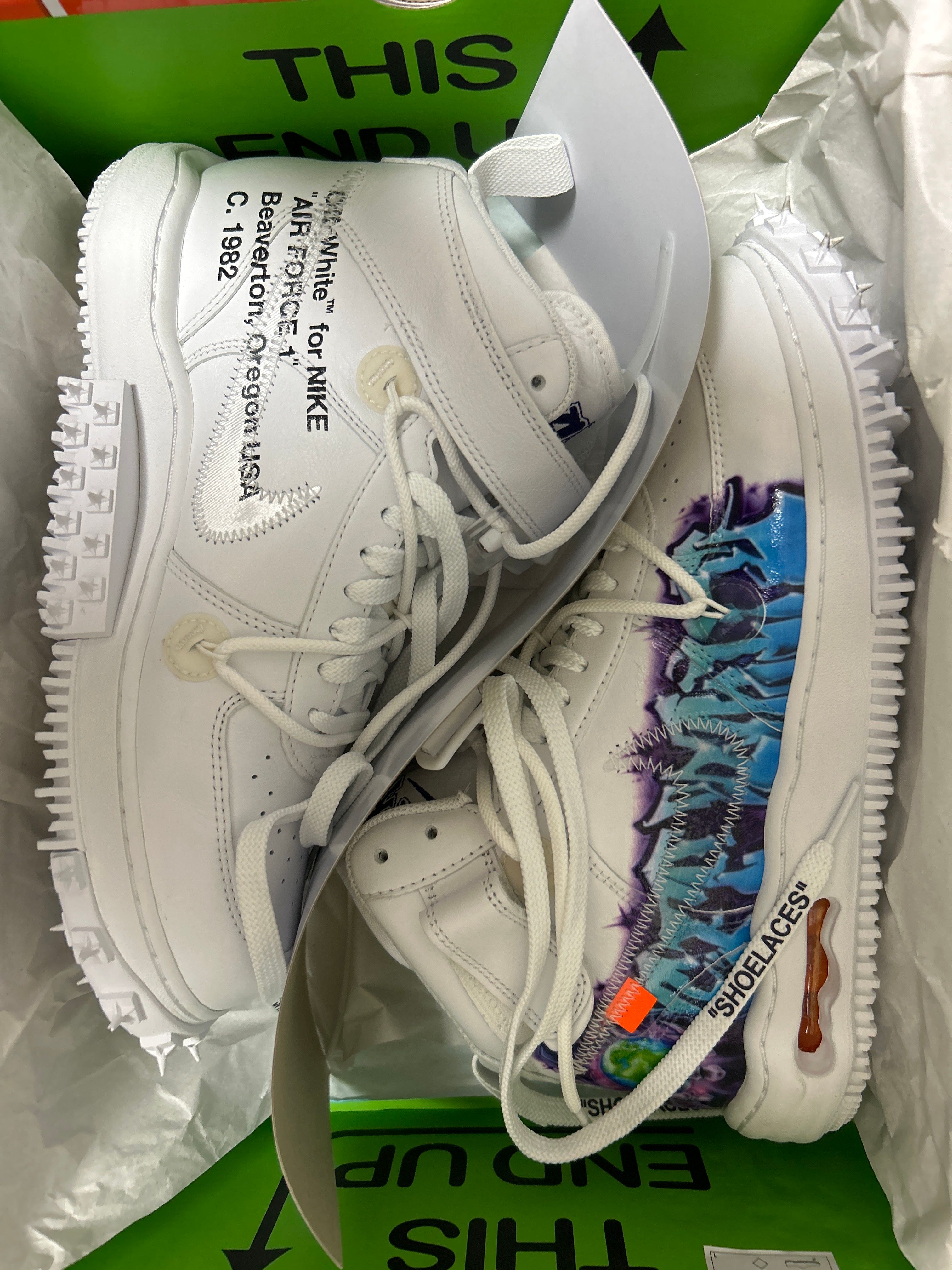 Off-White × Nike Air Force 1 Mid "Graffiti"