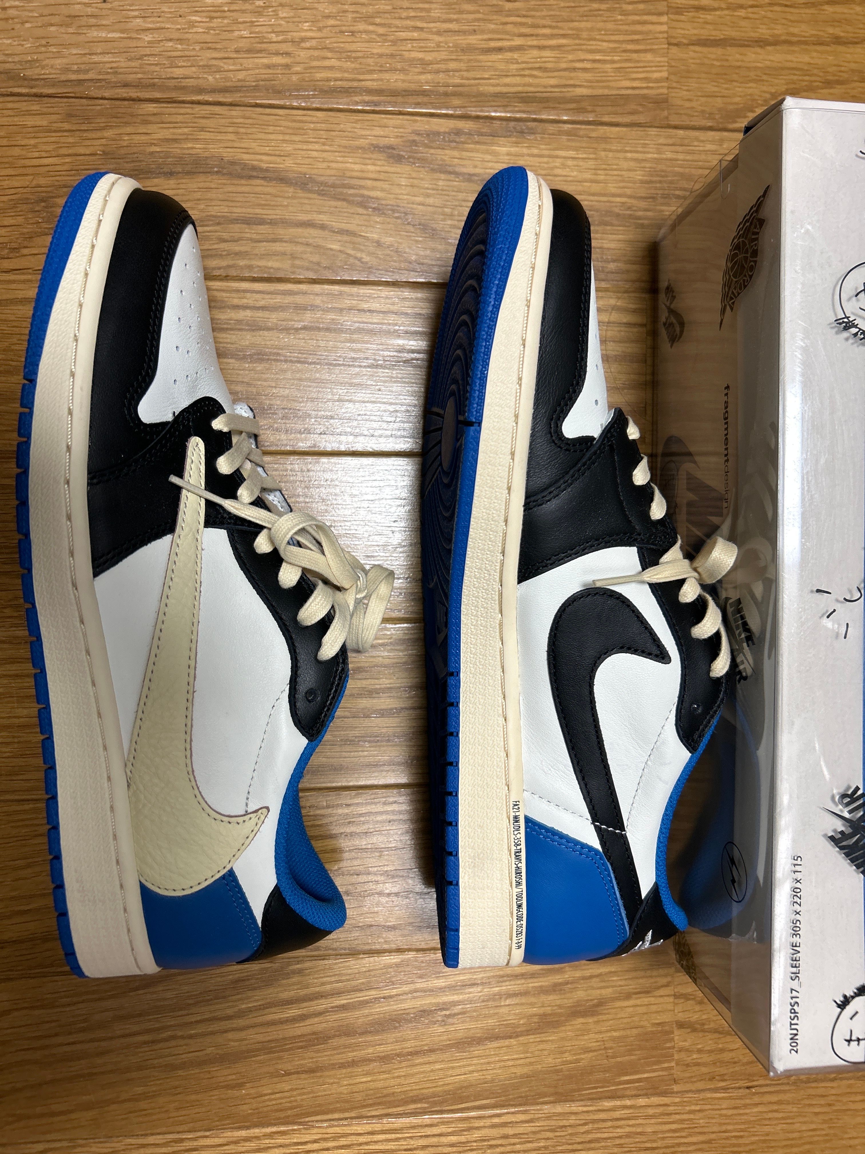 Travis Scott × fragment design × Nike Air Jordan 1 Low OG SP "Military Blue"