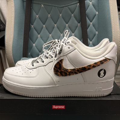 GOODENOUGH × Supreme × Nike Air Force 1 Low "White/Leopard" (25SS Week15)