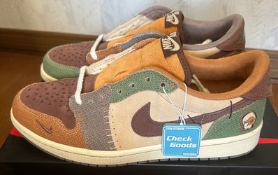 Zion Williamson × Nike Air Jordan 1 Low OG "Flax and Oil Green"