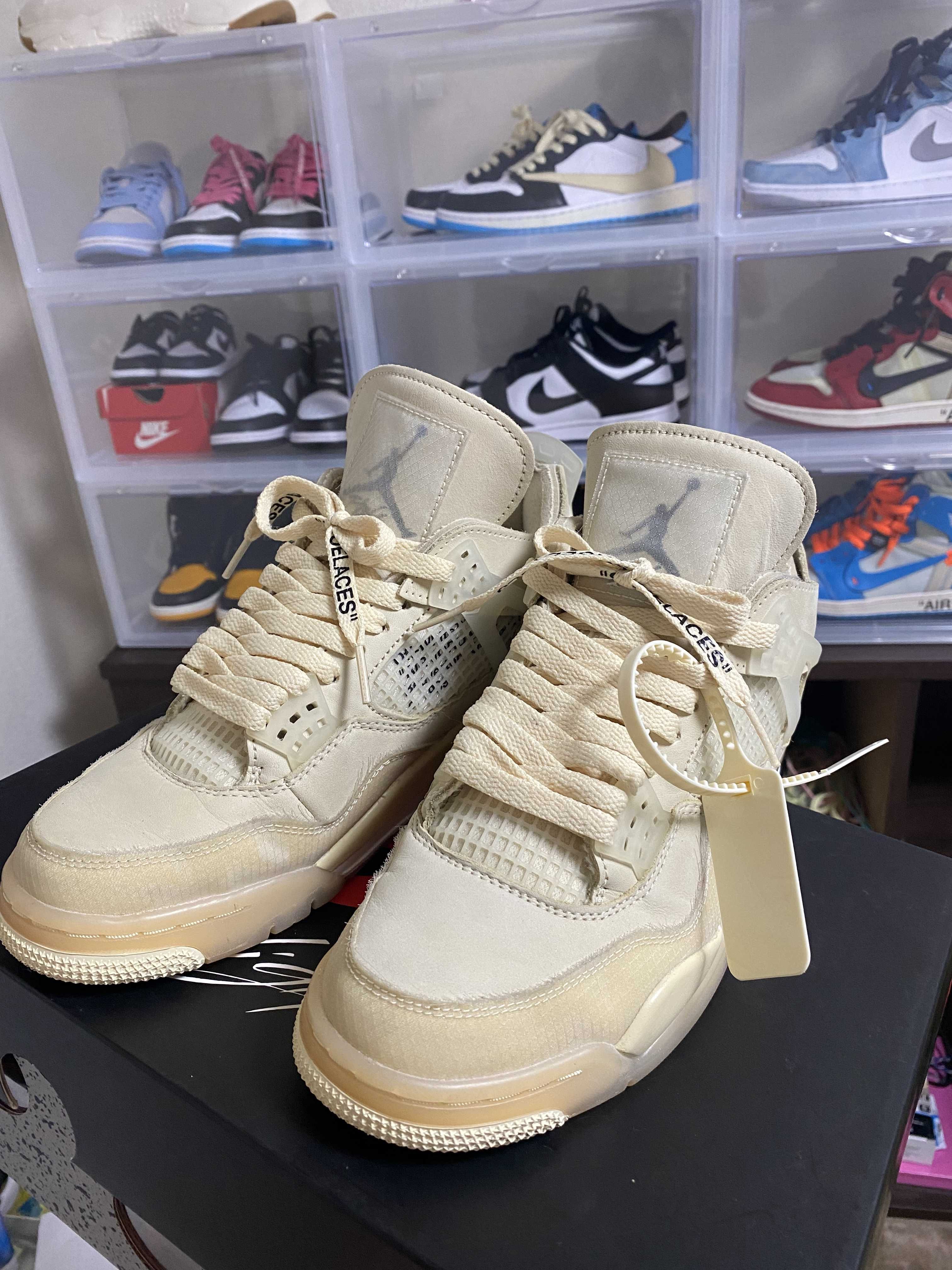 Off-White × Nike Women's Air Jordan 4 SP "Sail"