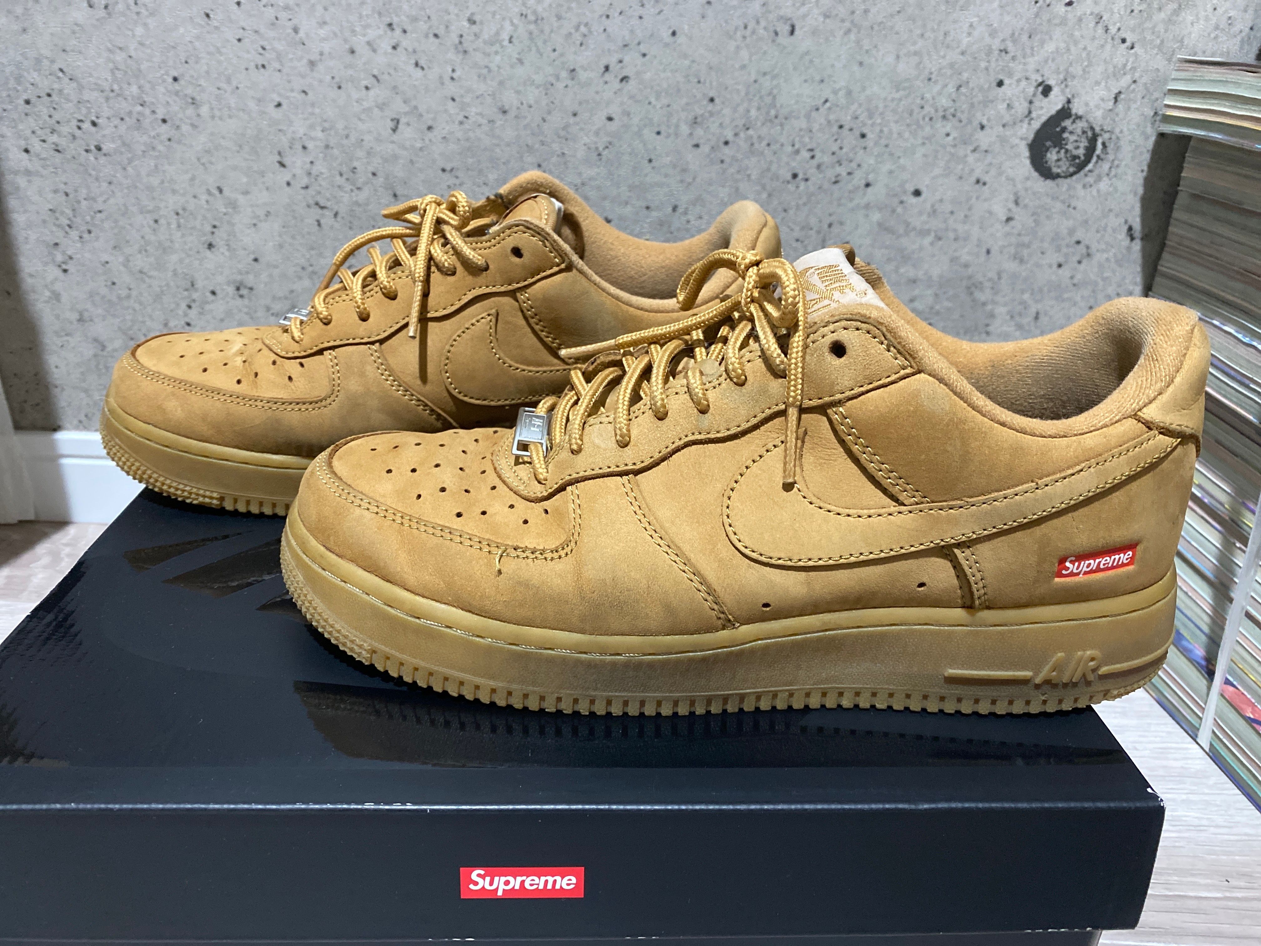 Supreme × Nike Air Force 1 Low "Flax/Wheat"