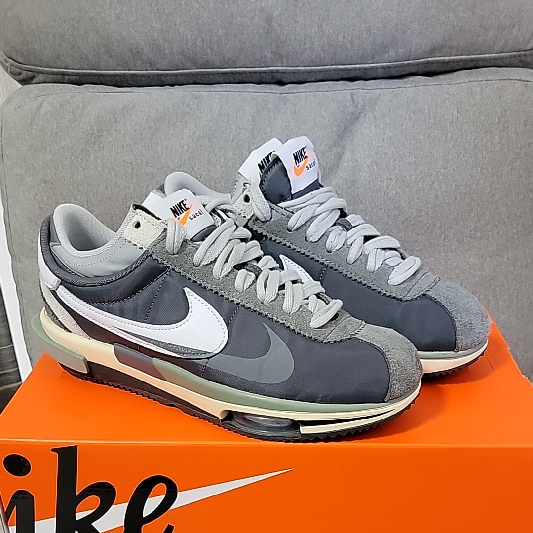sacai × Nike Zoom Cortez "Iron Grey"