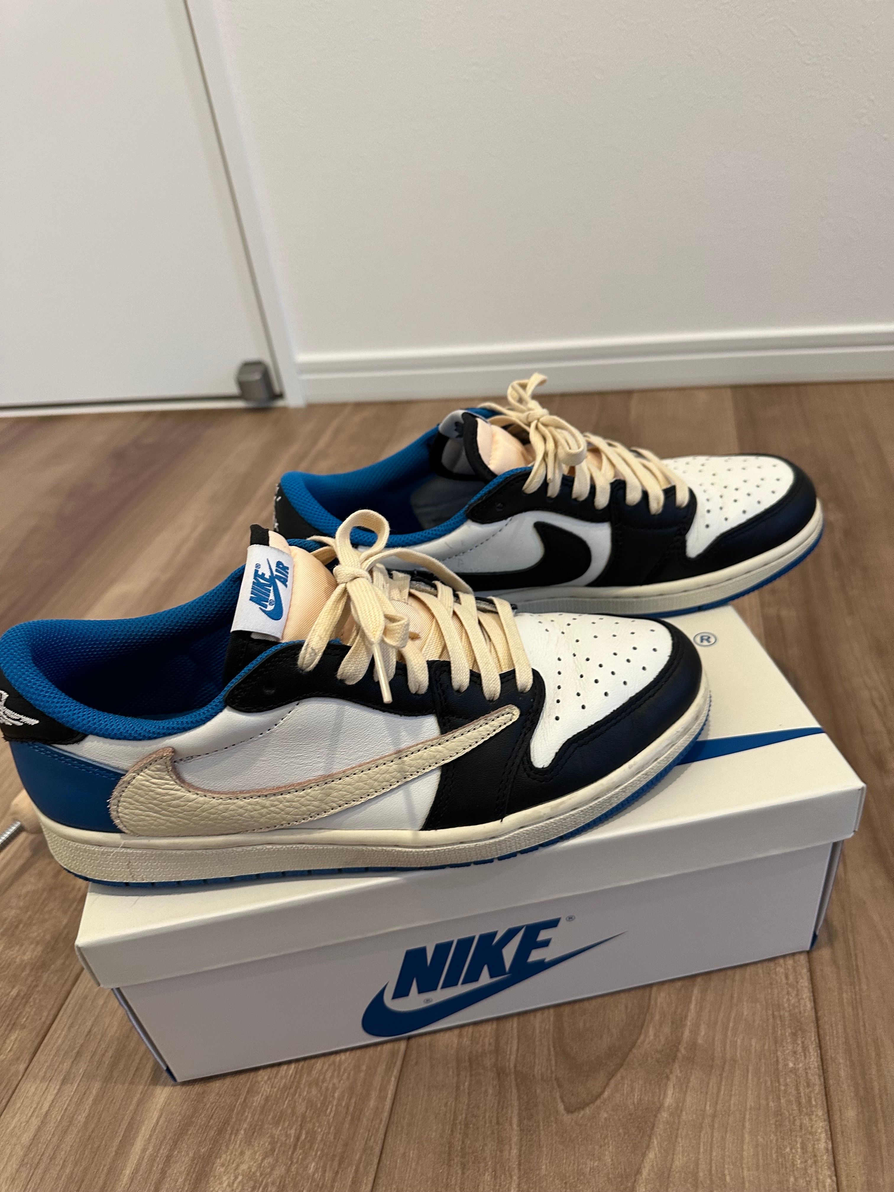 Travis Scott × fragment design × Nike Air Jordan 1 Low OG SP "Military Blue"