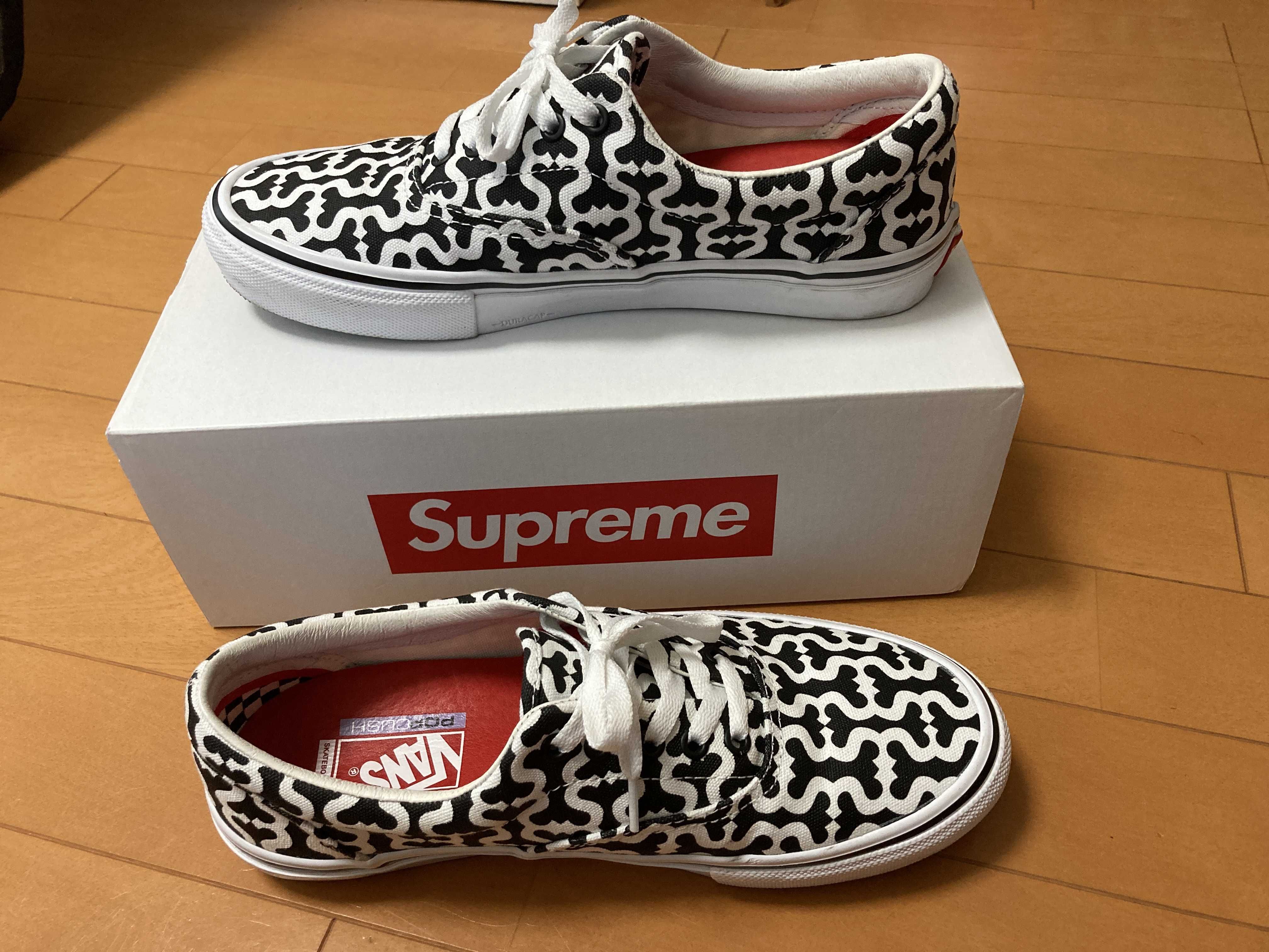 Supreme × Vans Monogram S Logo Skate ERA "Black"