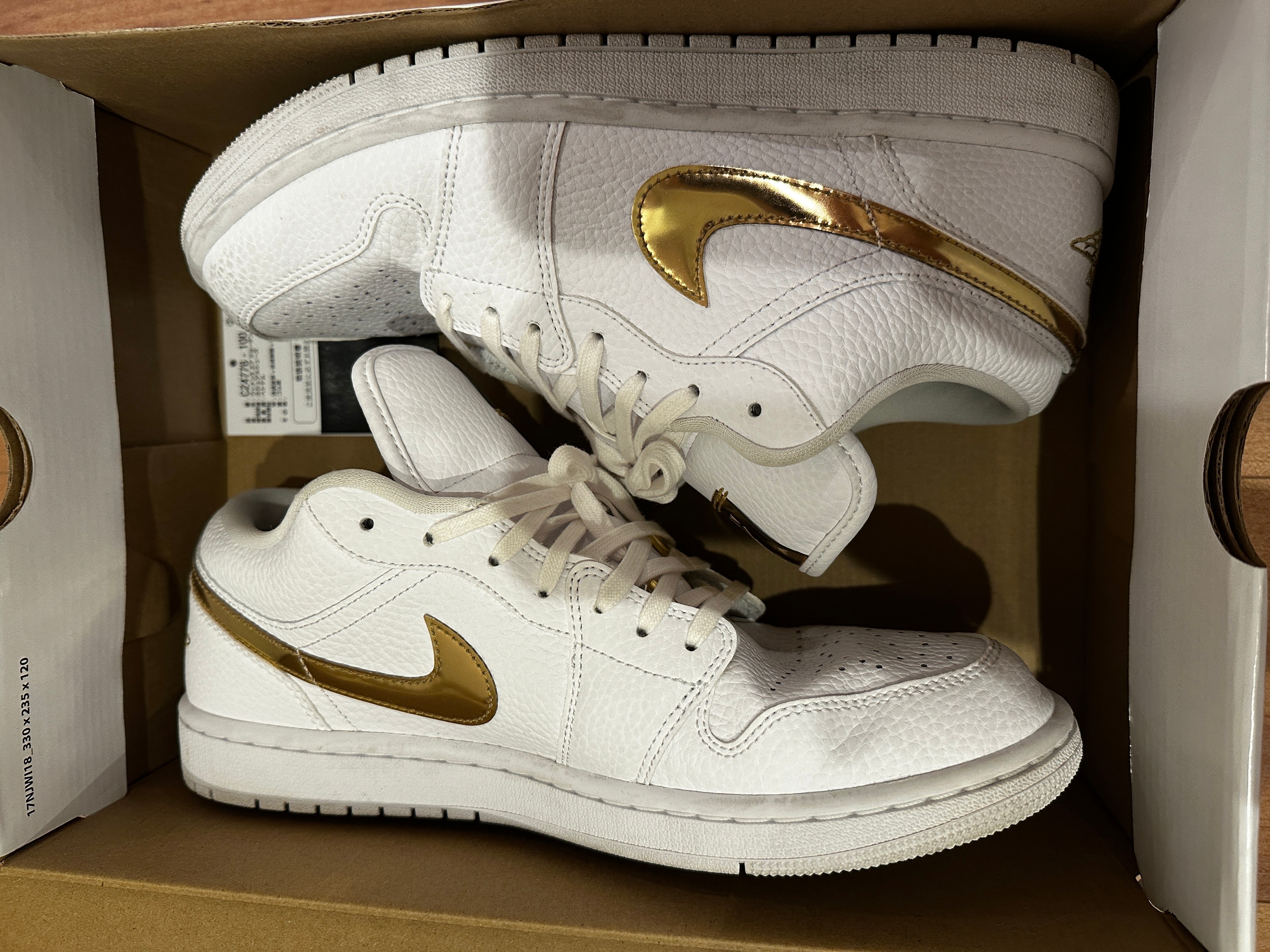 Nike Women's Air Jordan 1 Low SE "White/Gold"
