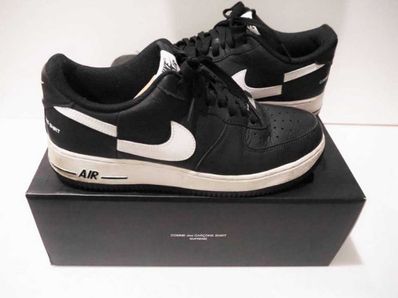 Supreme × COMME des GARCONS SHIRT × Nike Air Force 1 Low "Black/White" (2018)