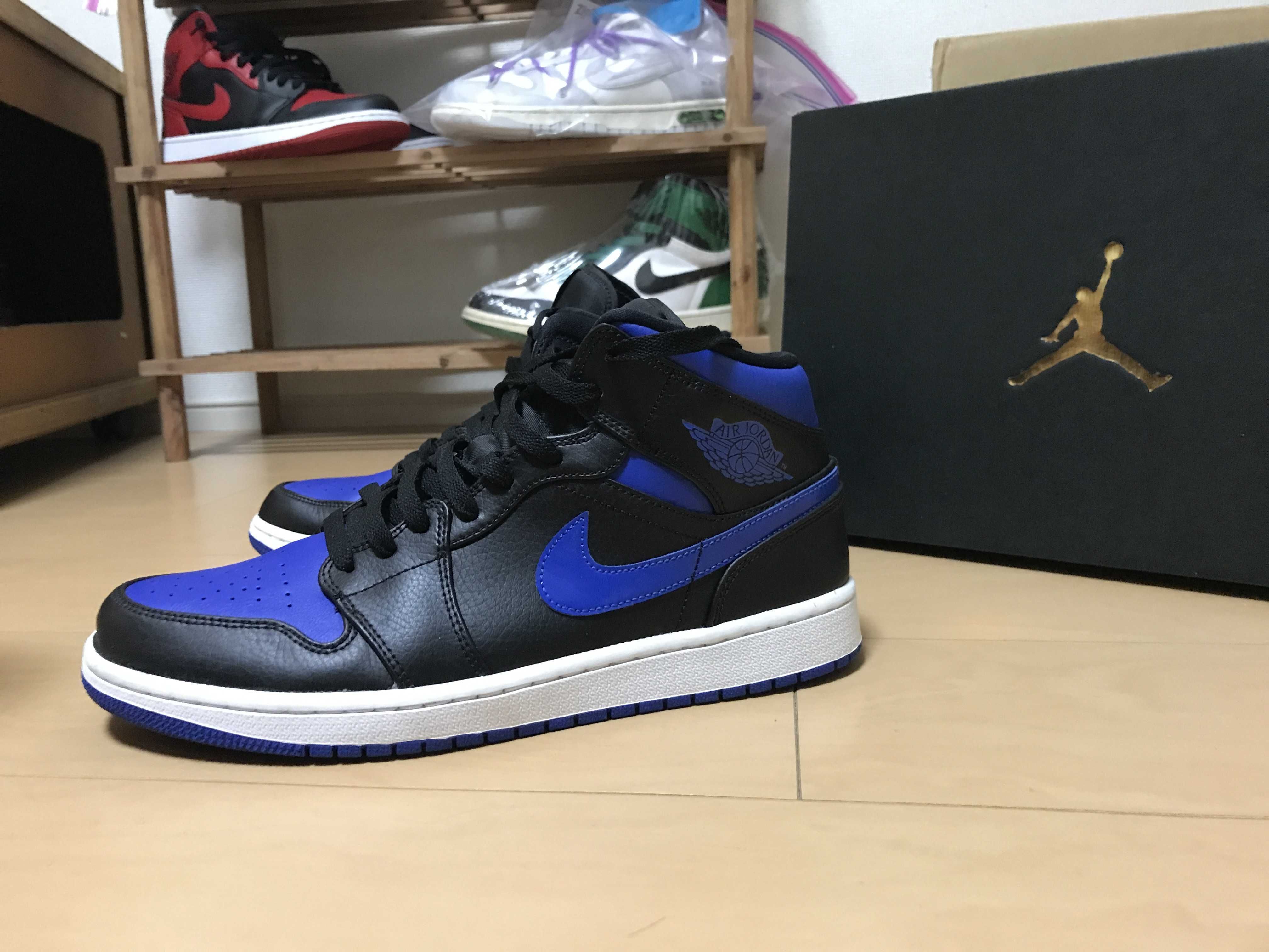 NIKE AIR JORDAN 1 MID "BLACK/BLUE"