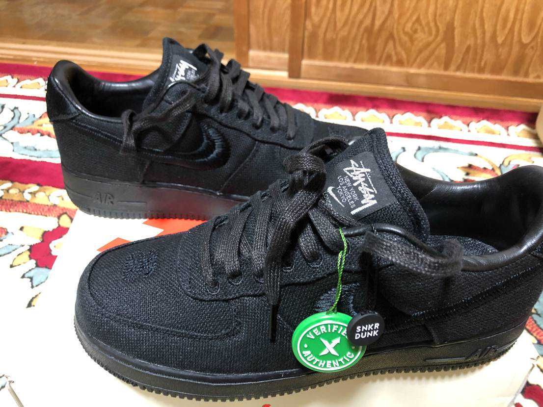 Stussy × Nike Air Force 1 Low "Triple Black"