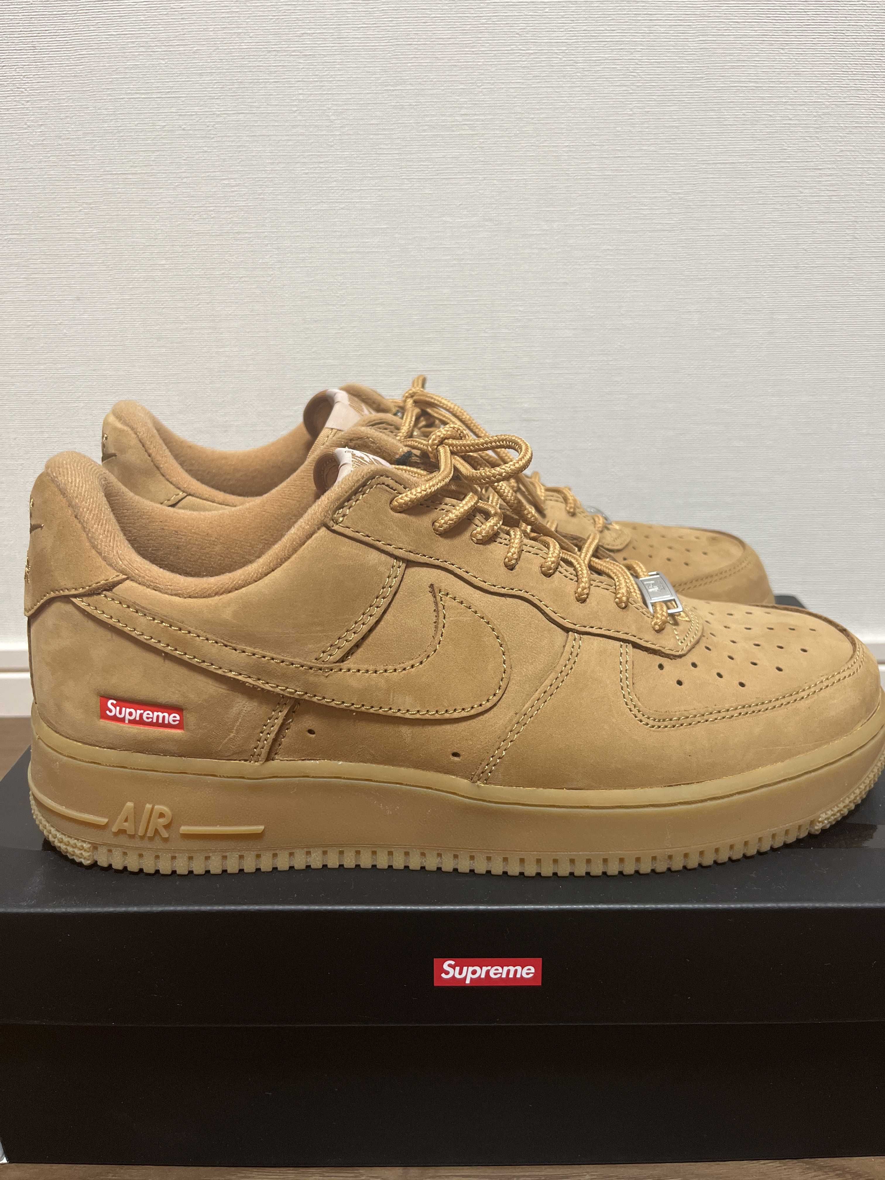 Supreme × Nike Air Force 1 Low "Flax/Wheat"