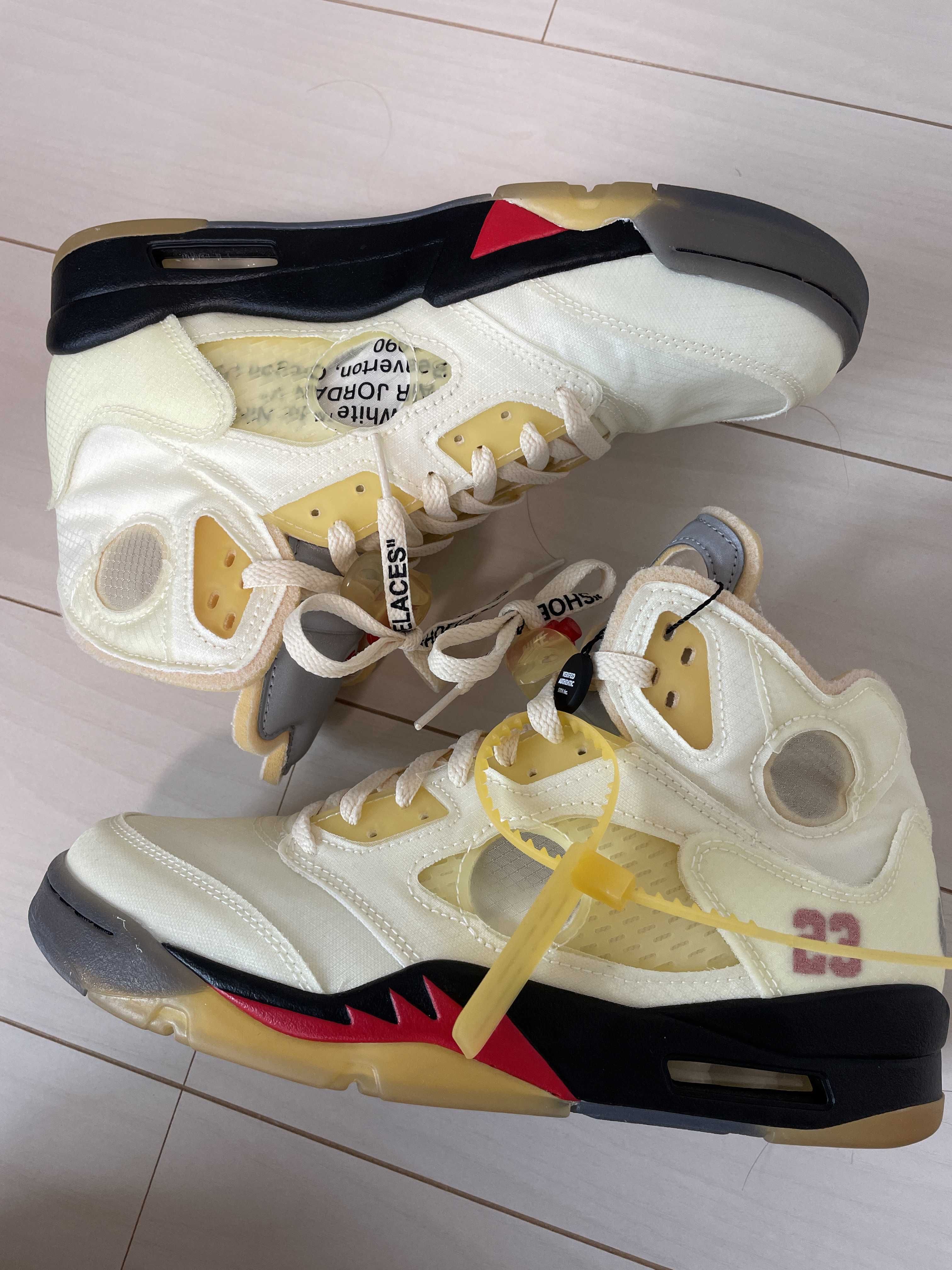 Off-White × Nike Air Jordan 5 "Sail"  