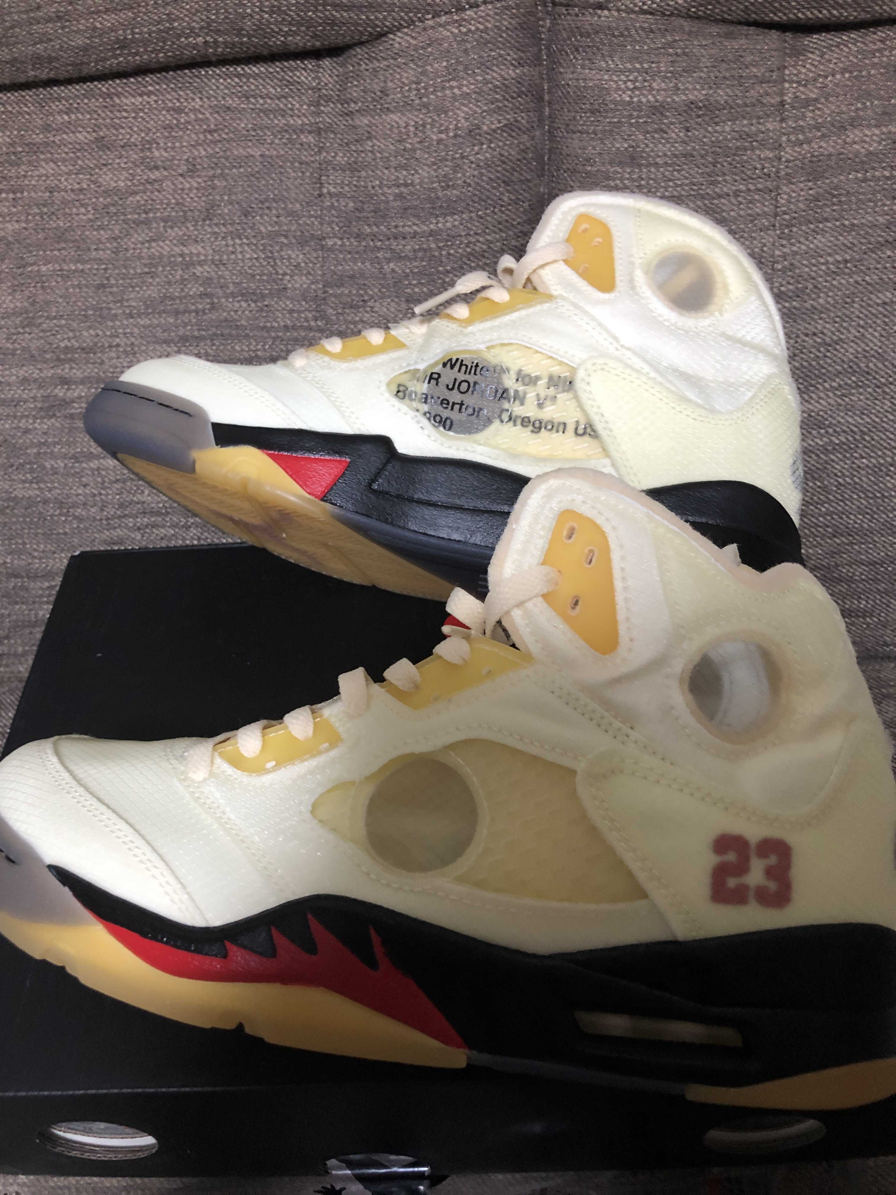 Off-White × Nike Air Jordan 5 "Sail"