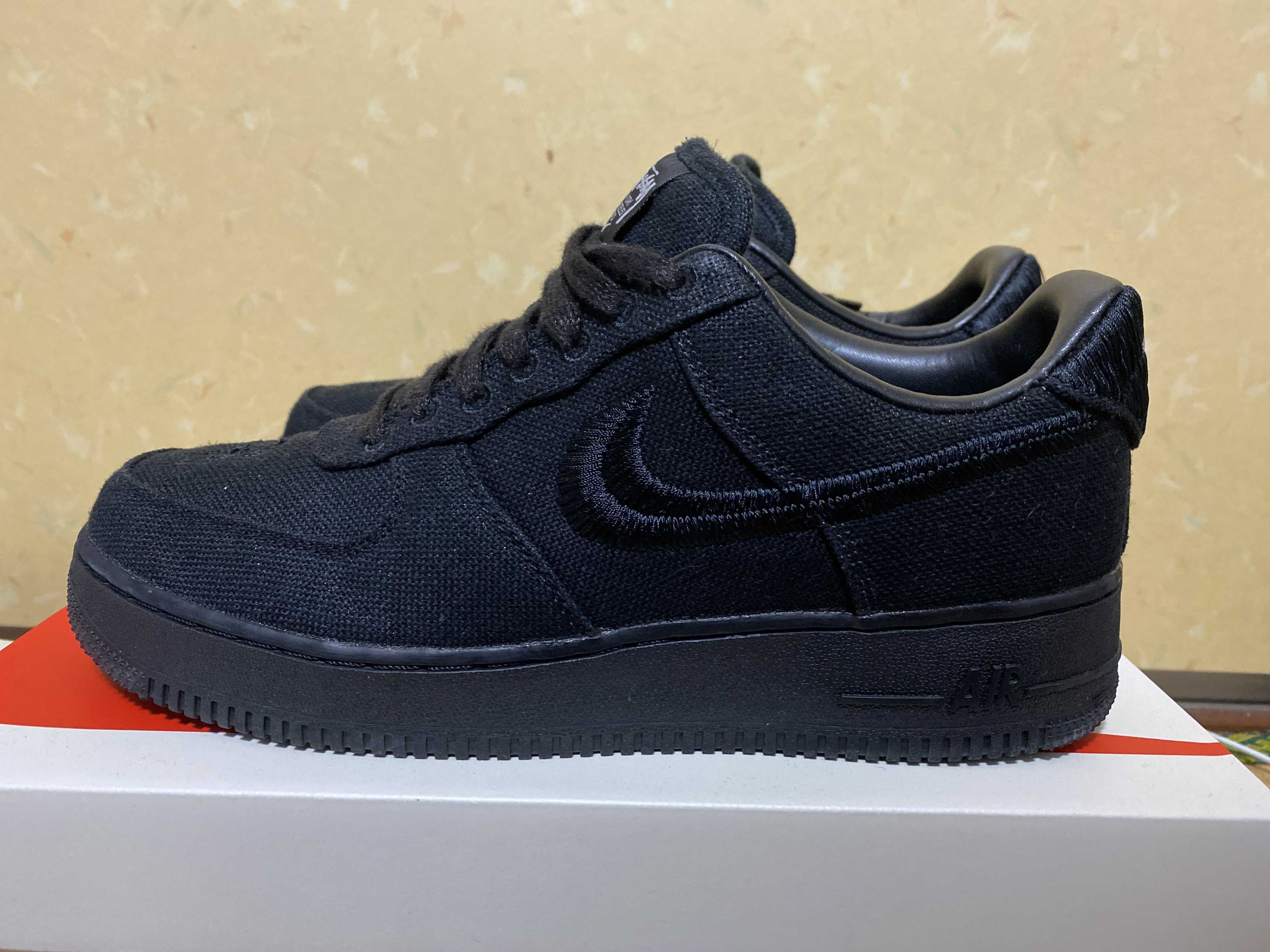 Stussy × Nike Air Force 1 Low "Triple Black"