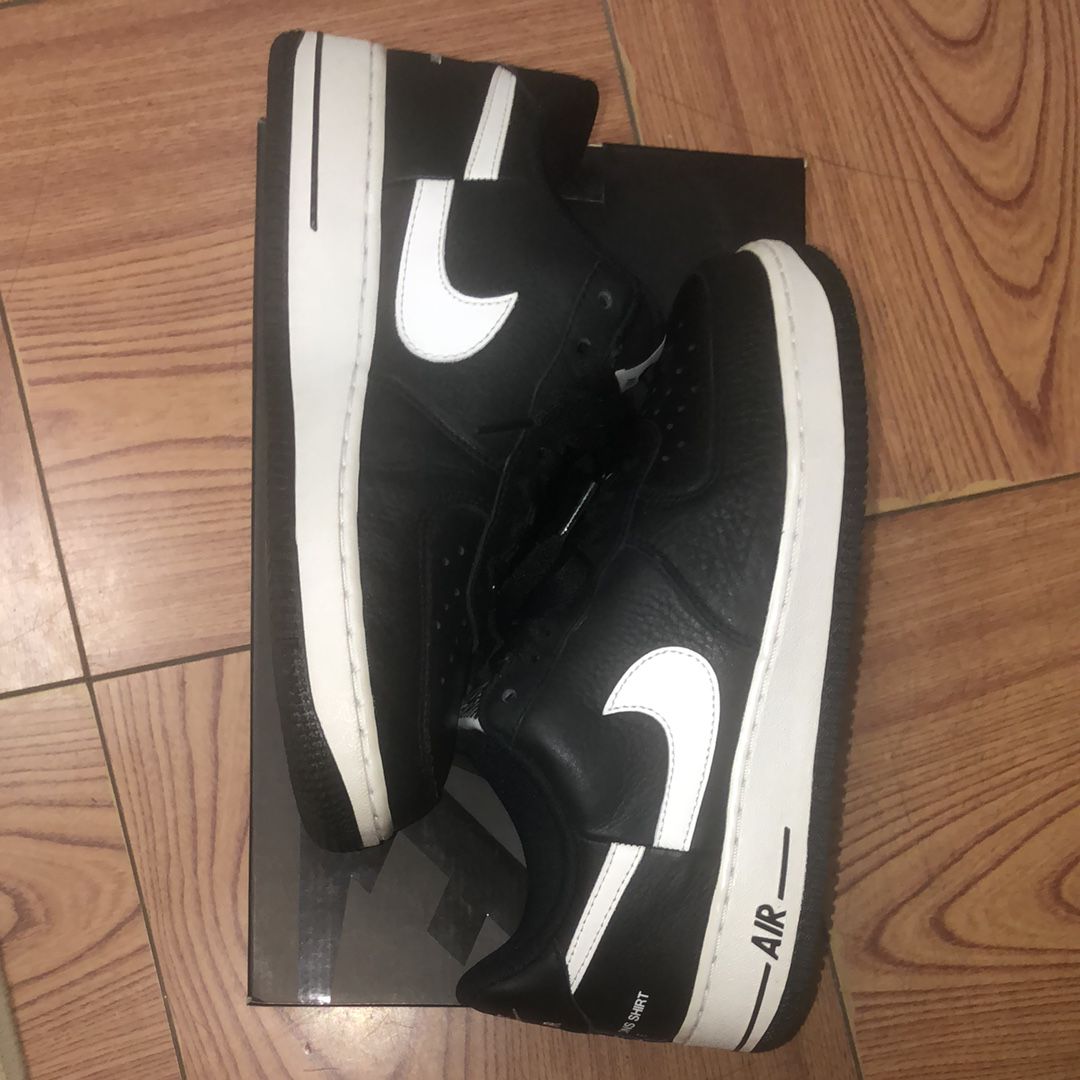 Supreme × COMME des GARCONS SHIRT × Nike Air Force 1 Low "Black/White" (2018)