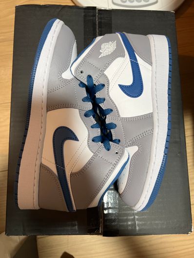 Nike GS Air Jordan 1 Mid "True Blue"