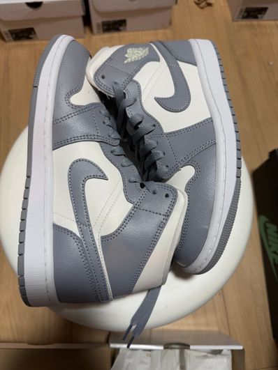 Nike Women's Air Jordan 1 Mid "Grey/Sail"