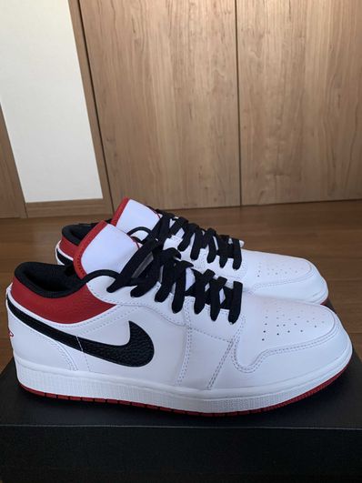 NIKE AIR JORDAN 1 LOW "WHITE/UNIVERSITY RED/BLACK"