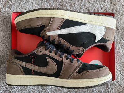 Travis Scott × Nike Air Jordan 1 Low OG SP-T "Black/Dark Mocha"
