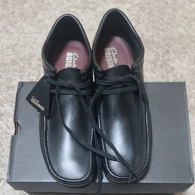 Clarks Wallabee "Black Leather"