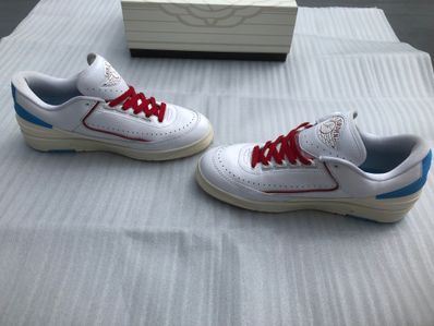 Nike Women's Air Jordan 2 Low "Gym Red and Dark Powder Blue"