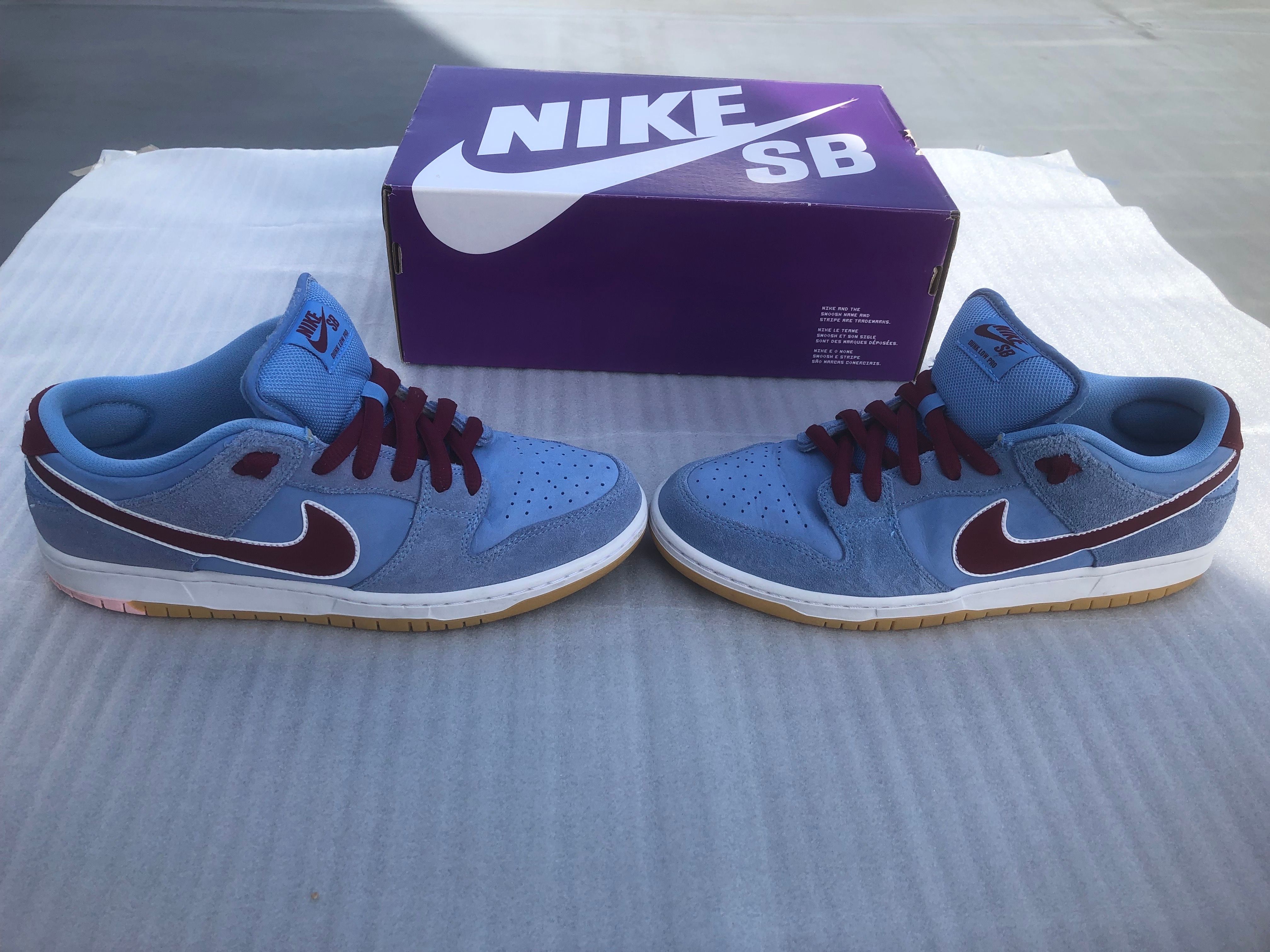 Nike SB Dunk Low Pro "Philadelphia Phillies/Valor Blue and Team Maroon"