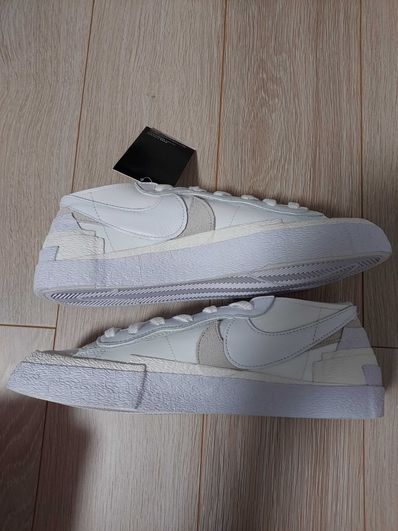 sacai × Nike Blazer Low "White Patent Leather"