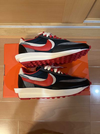 UNDERCOVER × sacai × Nike LD Waffle "Midnight Spruce/Pale Ivory-Dark Grey-University Red"